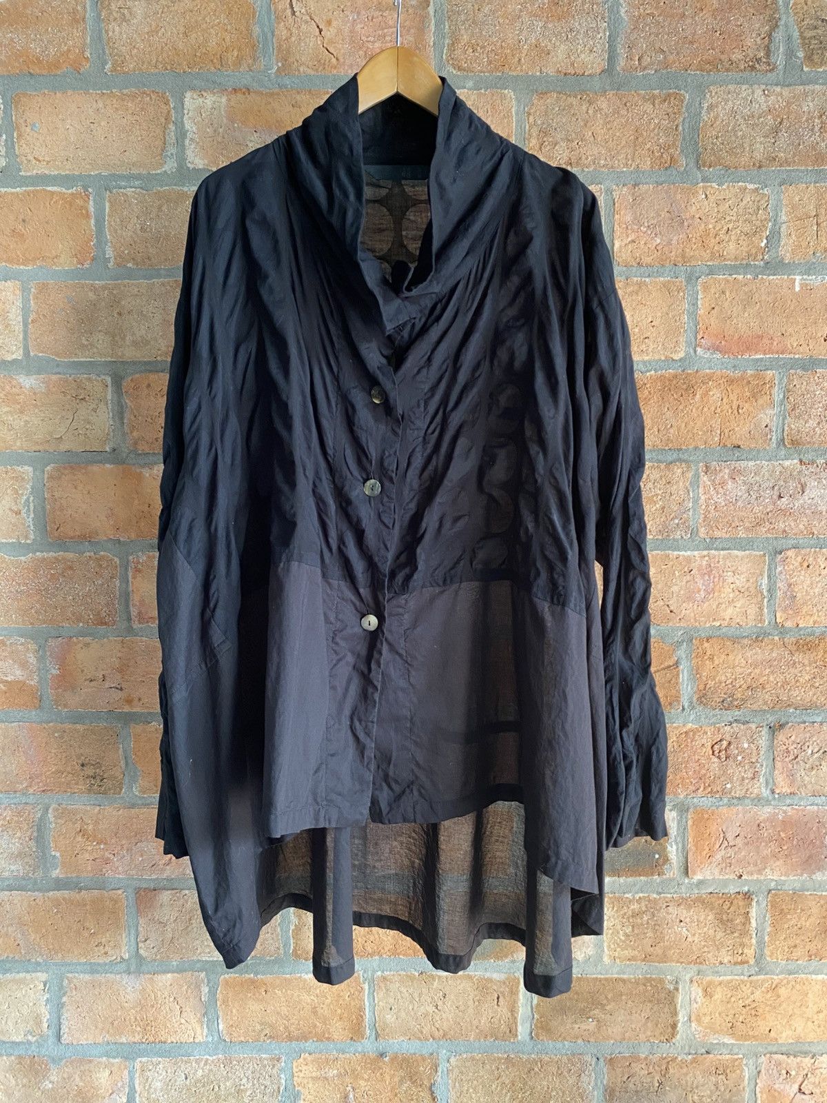 Designer × Japanese Brand MOYURU Black Loose-Fit Printed Shirt. Size S / US 4 / IT 40 - 13 Thumbnail