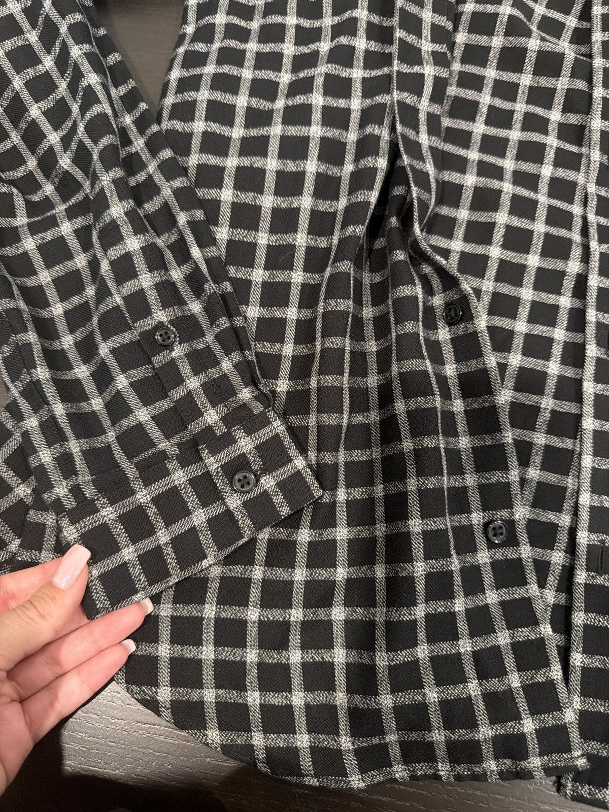 Sandro Sandro Paris black and white check flannel shir Size US XL / EU 56 / 4 - 3 Thumbnail
