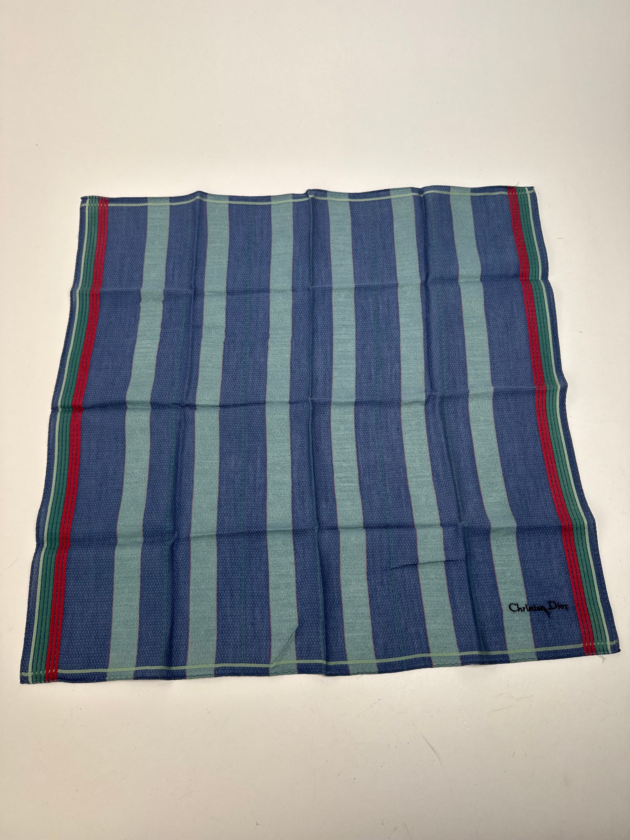 Dior Vintage Scarf Blue Striped Size ONE SIZE - 1 Thumbnail