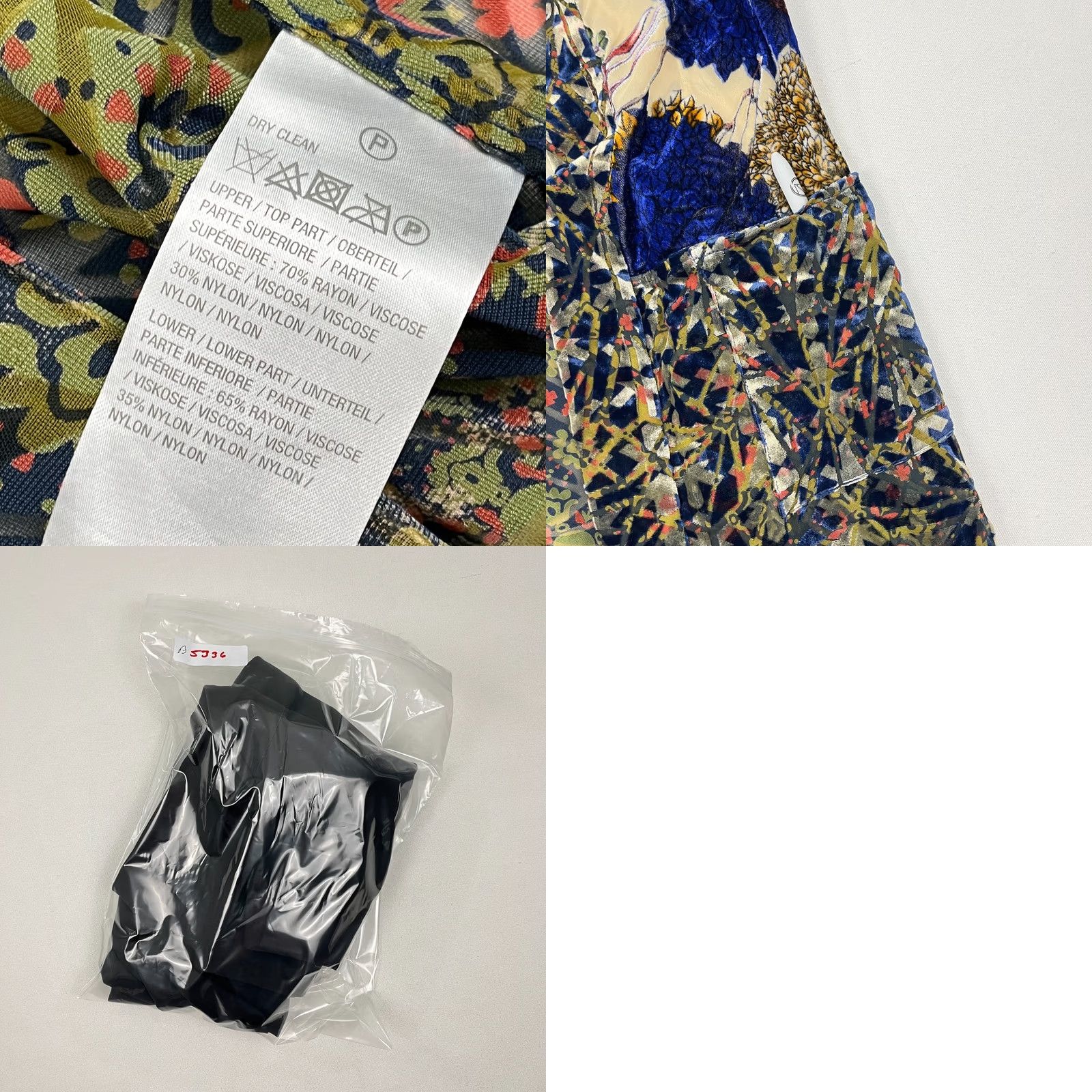 Vintage VINTAGE? No. LOGO Lavish Womens S Velvet Sheer Blue Floral Open Front Tunic Top Sleeveless Size S / US 4 / IT 40 - 8 Thumbnail
