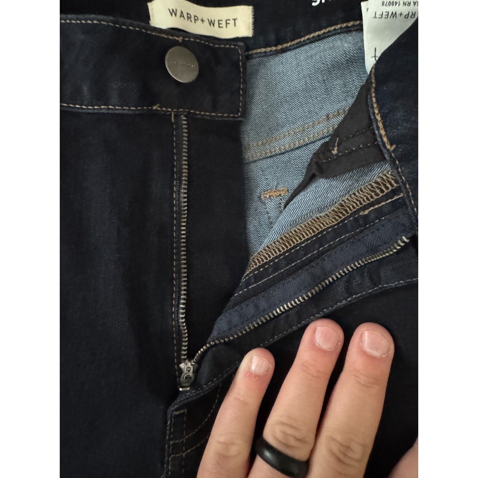 Warpweft Company Warp + Weft 8/29 Skinny High Rise Jeans Indigo Stretch Size 30" / US 8 / IT 44 - 11 Thumbnail