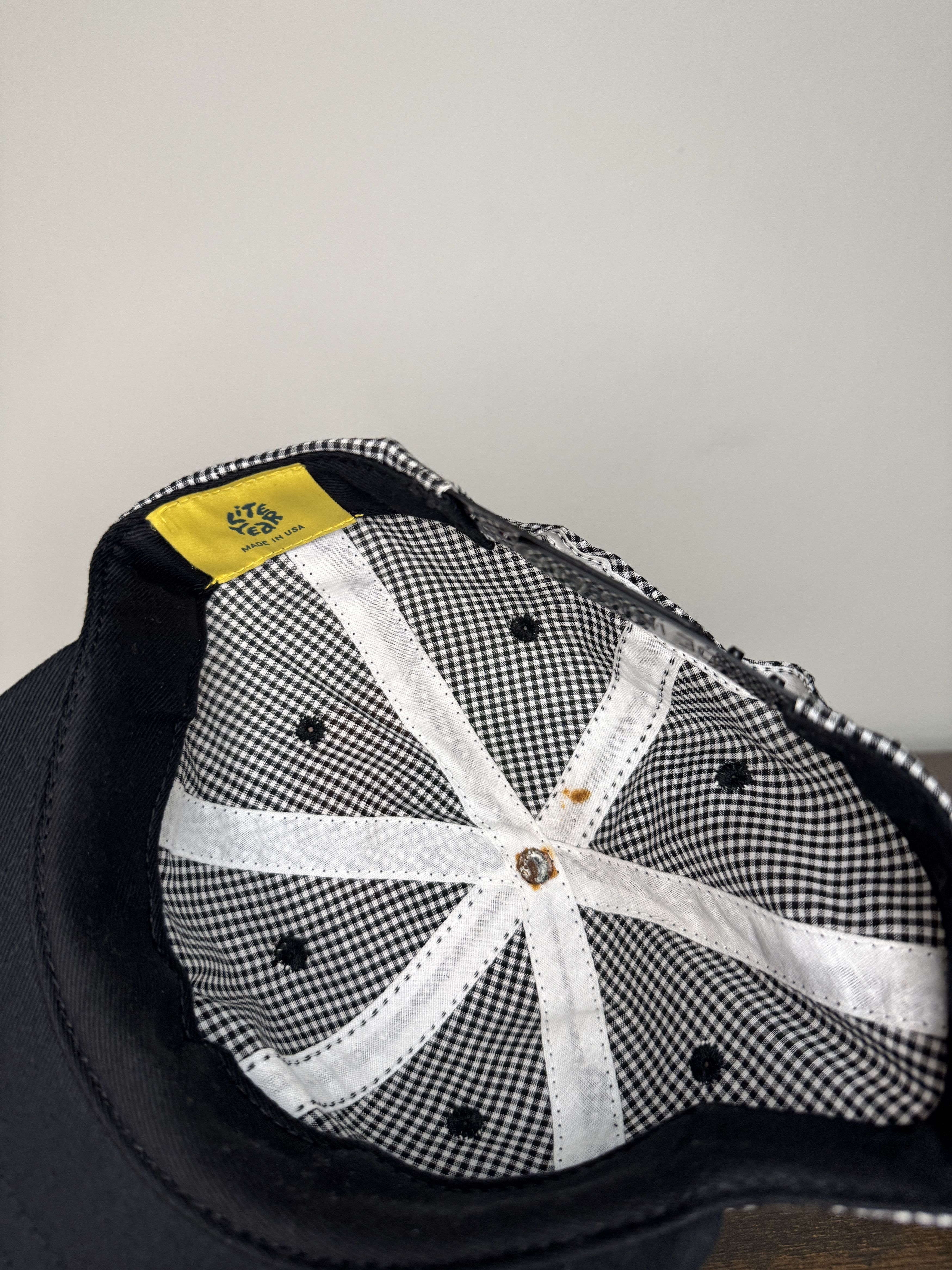 Japanese Brand Lite Year Plaid Blank Casual Two Tone Snapback Hat USA Size ONE SIZE - 2 Thumbnail