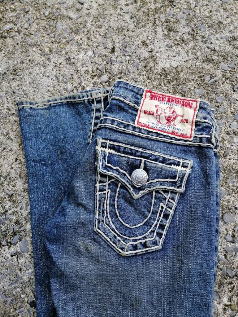 True Religion True Religion Joey Super T Low Rise Distressed Denim Jeans Size 24" / US 00 / IT 34 - 7 Thumbnail