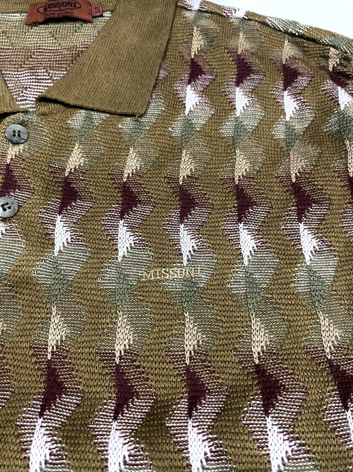 Missoni Missoni Italy Pattern Button Knit Size US L / EU 52-54 / 3 - 4 Thumbnail