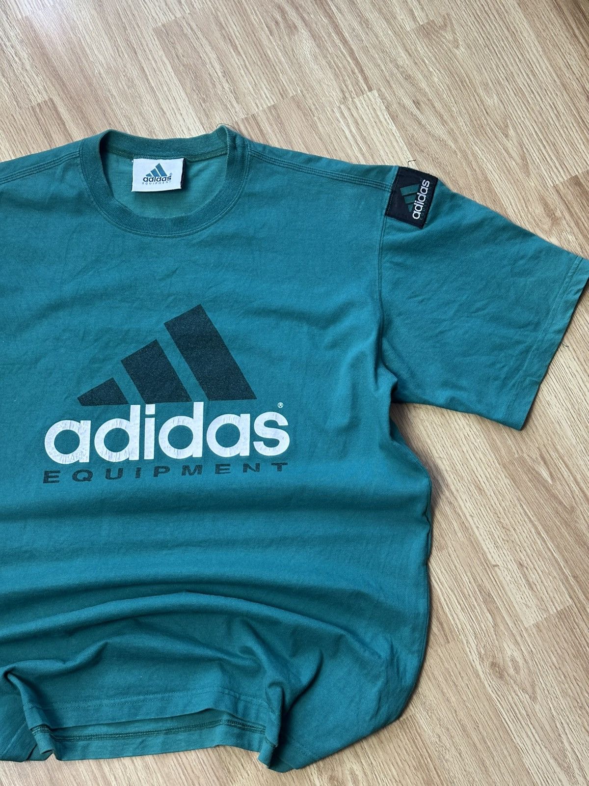 Adidas 🔥 Vintage Adidas Equipment 90s Tee Rare Embroidered Shirt Size US L / EU 52-54 / 3 - 2 Thumbnail