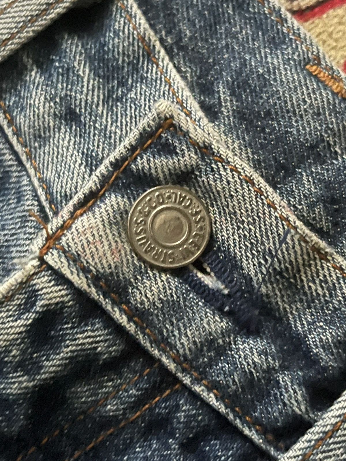 Levi's × Vintage ⚡️Vintage⚡️Levi’s 502XX Big E Talon Zip Redline Selvedge Jeans Size US 29 - 6 Thumbnail