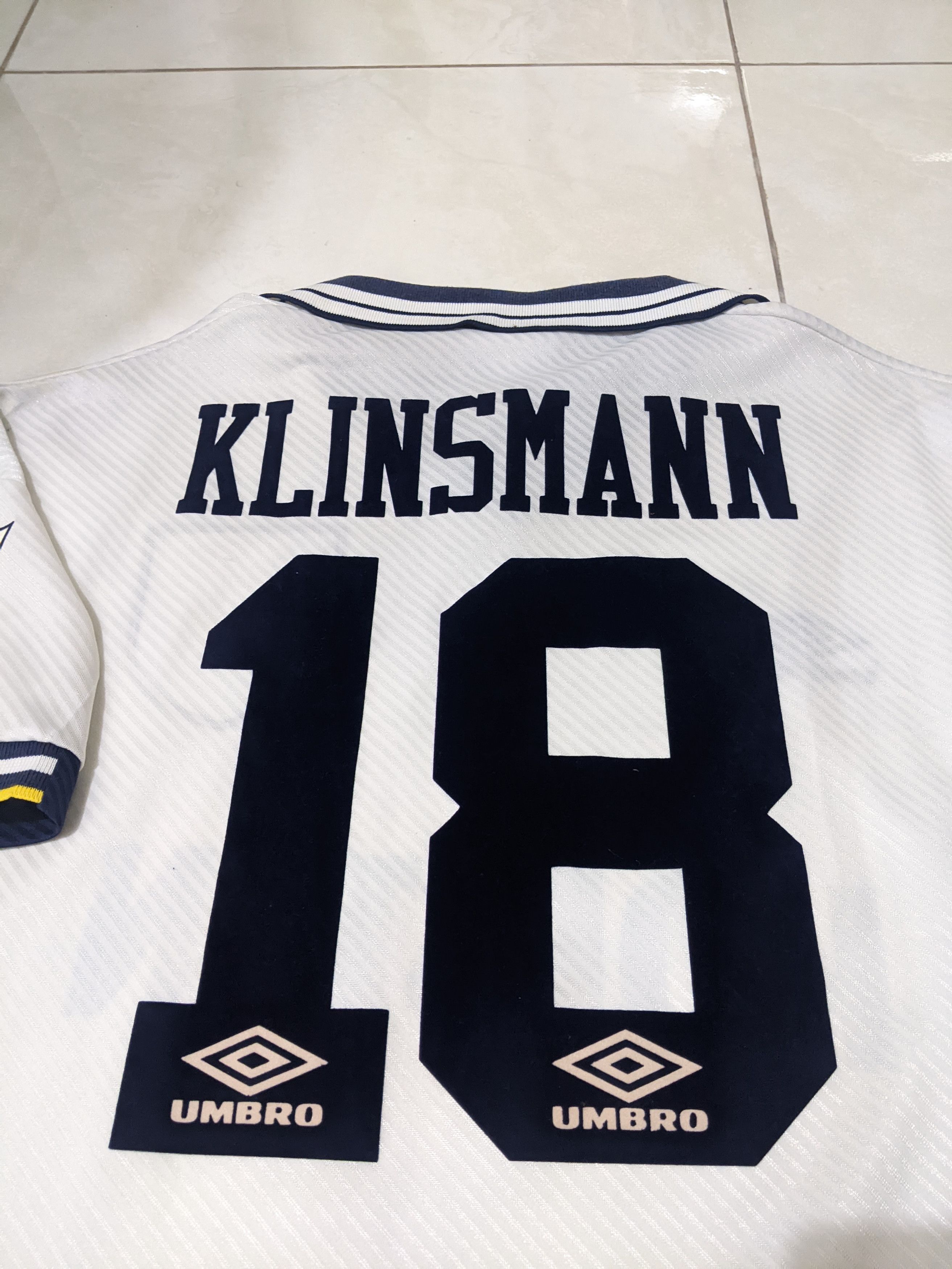 Umbro Jersey Tottenham Hotspur 1994 hime Klinsmann football shirt Size US L / EU 52-54 / 3 - 4 Thumbnail