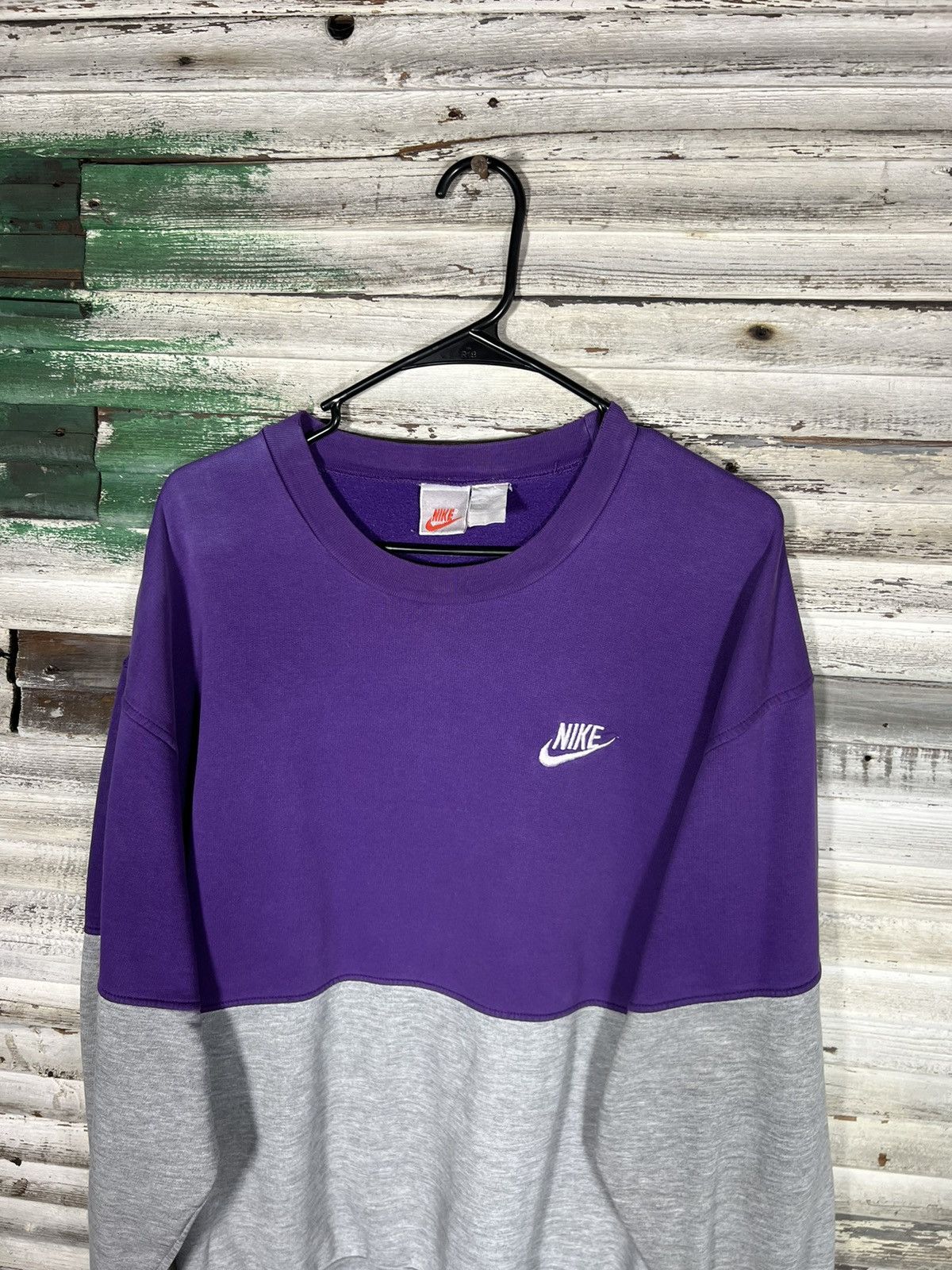 Nike × Vintage Vintage Two Tone Nike Sweatshirt Size US XL / EU 56 / 4 - 4 Thumbnail