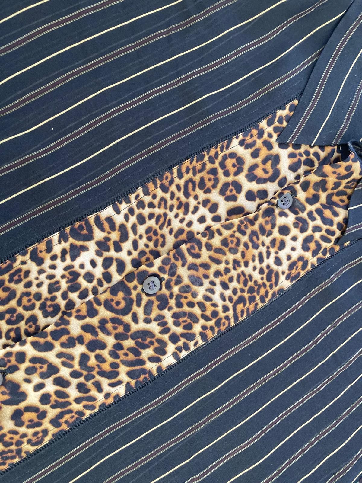 Dries Van Noten Dries Van Noten Striped Leopard Shirt Size 50 Size US M / EU 48-50 / 2 - 2 Thumbnail