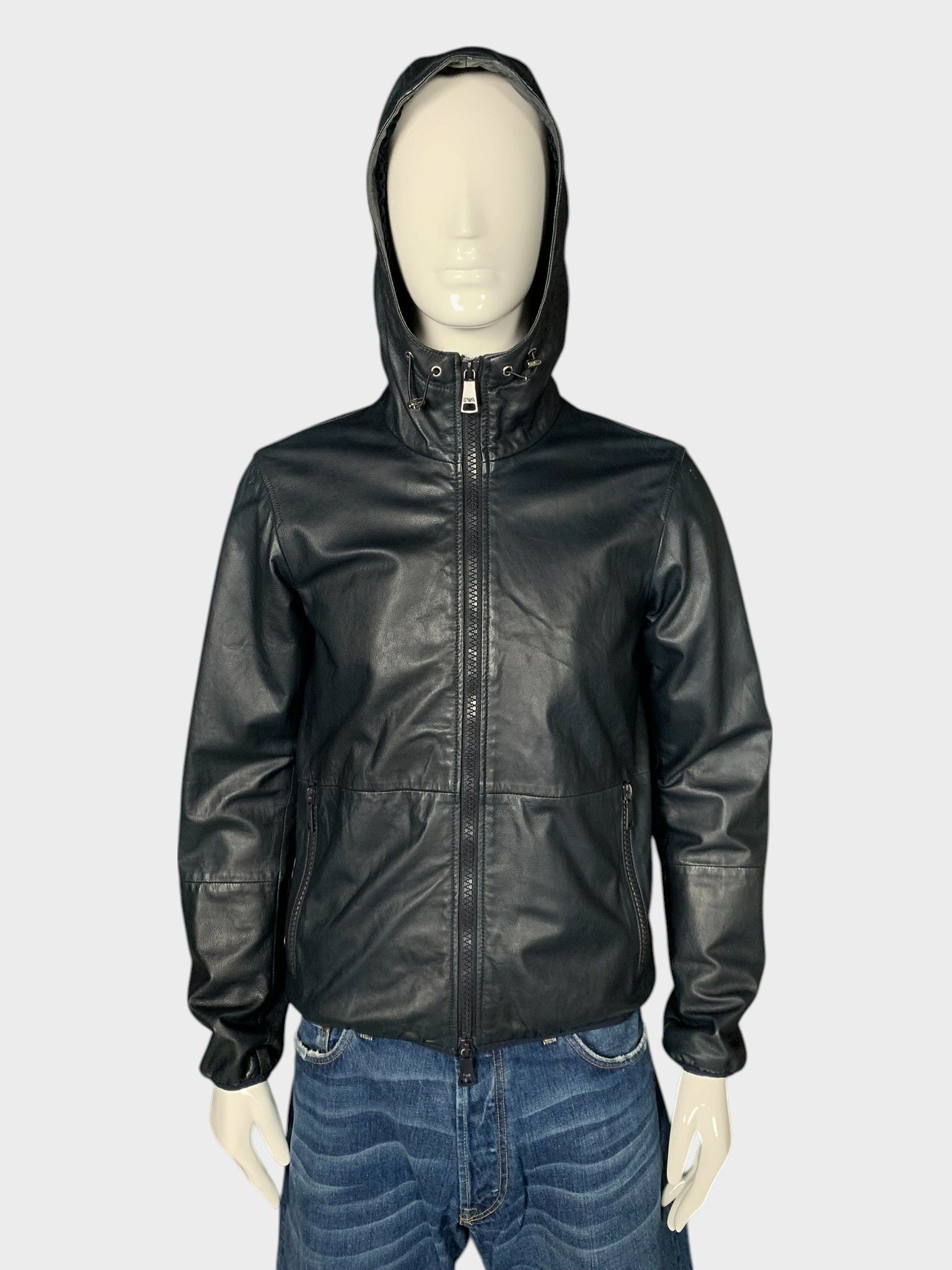 Emporio Armani Emporio Armani sheep leather hooded jacket Size US M / EU 48-50 / 2 - 3 Thumbnail