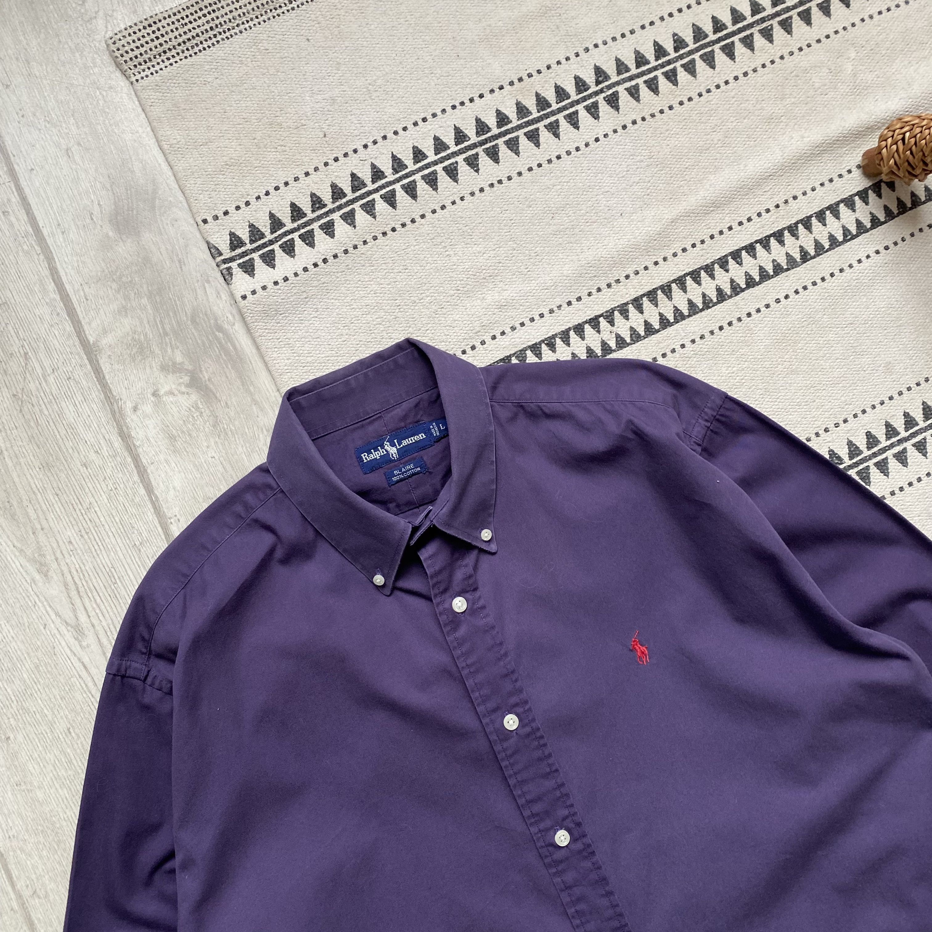Polo Ralph Lauren 🏇Vintage 80s Polo Ralph Lauren Shirt Oldmoney Y2K Size US L / EU 52-54 / 3 - 2 Thumbnail