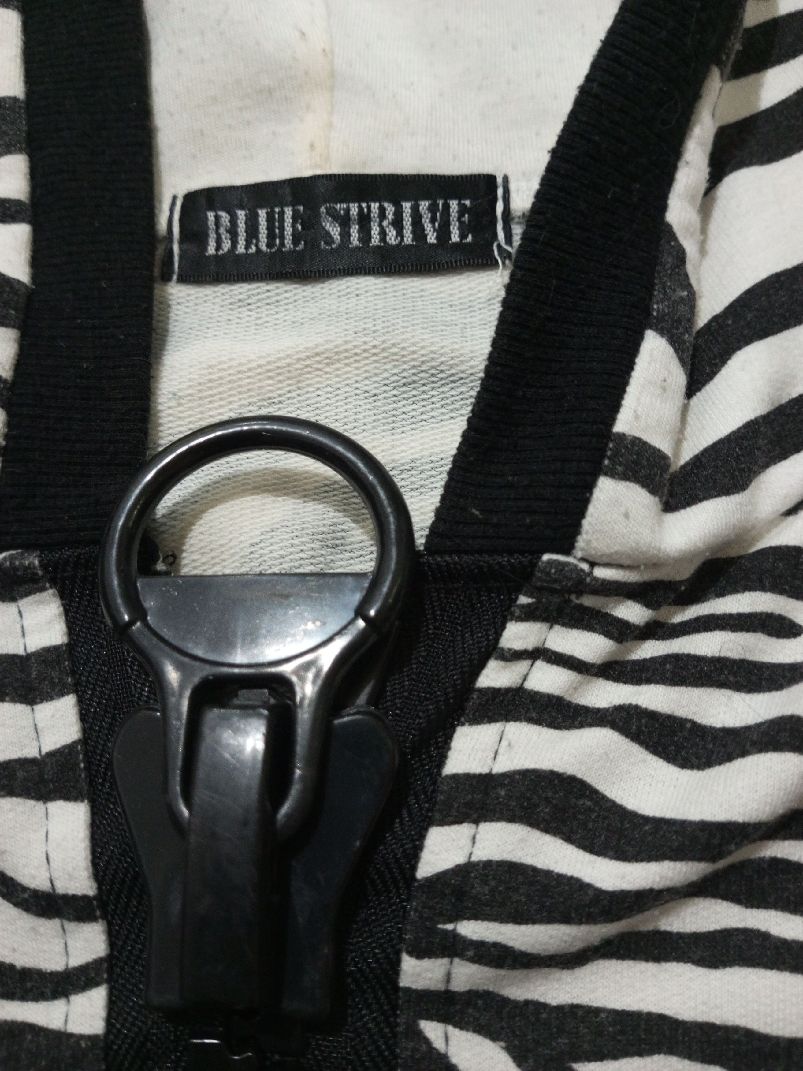 Beauty Beast 2000s Blue Strive- 3D Zebra Eared hoodie Big Zip Size L / US 10 / IT 46 - 4 Thumbnail
