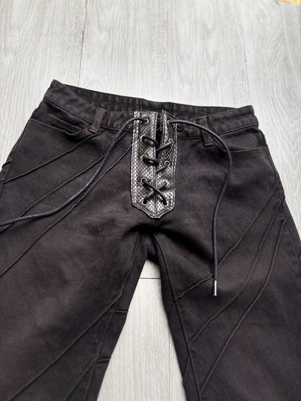 Japanese Brand VERTGARMENTS lace up flare jeans Size US 26 / EU 42 - 2 Thumbnail