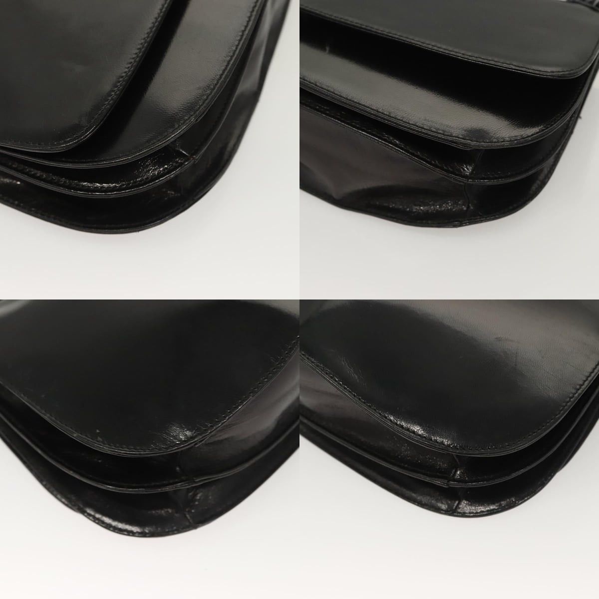 Prada PRADA Chain Shoulder Bag Leather Black Size ONE SIZE - 10 Thumbnail