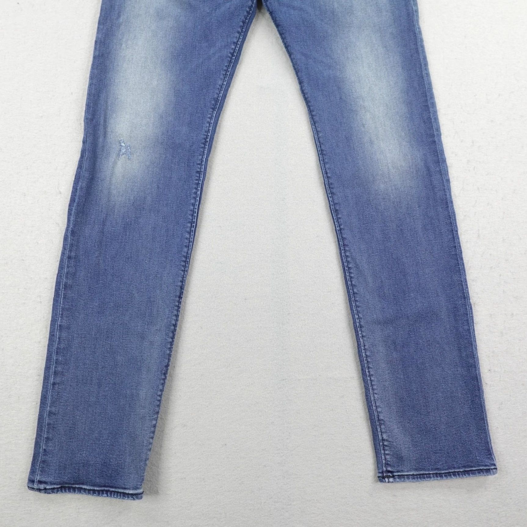 Diesel Diesel Jeans Mens 31 Blue Denim Buster 084NV Stretch Regular Slim Tapered Faded Distressed 32in Inseam Mens Size US 31 - 3 Thumbnail