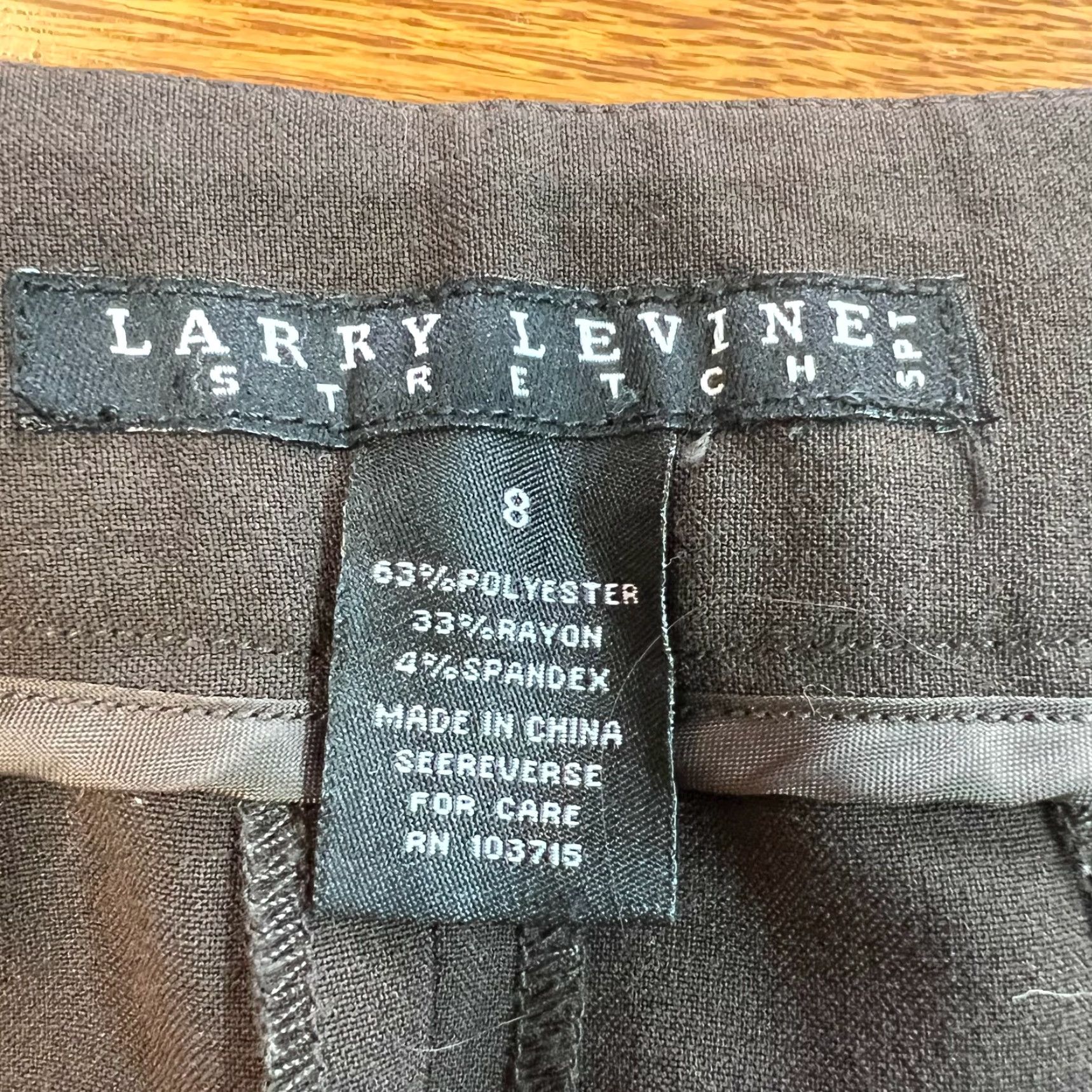 Vintage Larry Levine Womens Stretch Flat Front Straight Leg Brown Capri Pants Size 8 Size 30" / US 8 / IT 44 - 7 Thumbnail