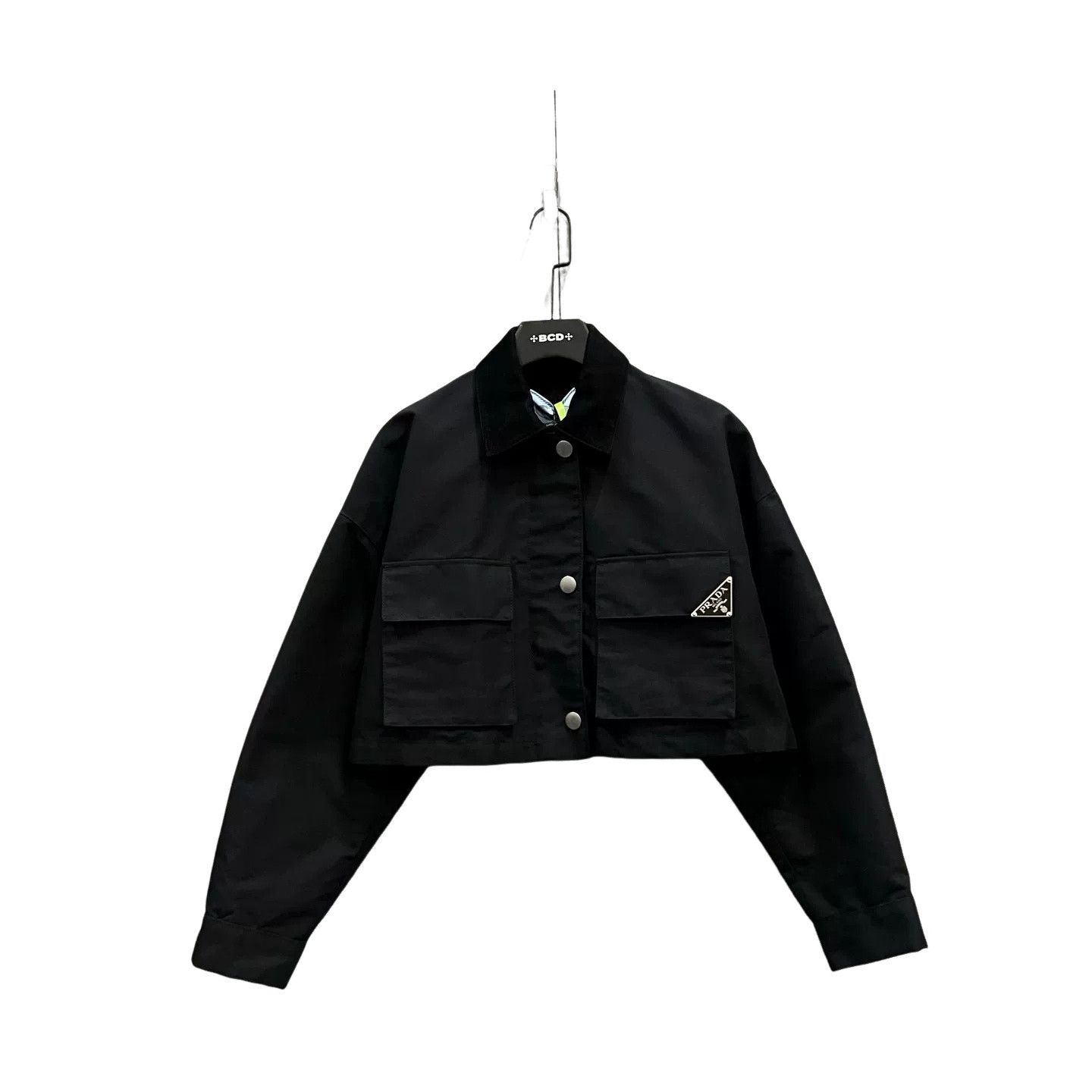 Prada Prada Triangle Logo Cropped Jacket Size 38 Size XS / US 0-2 / IT 36-38 - 1 Thumbnail