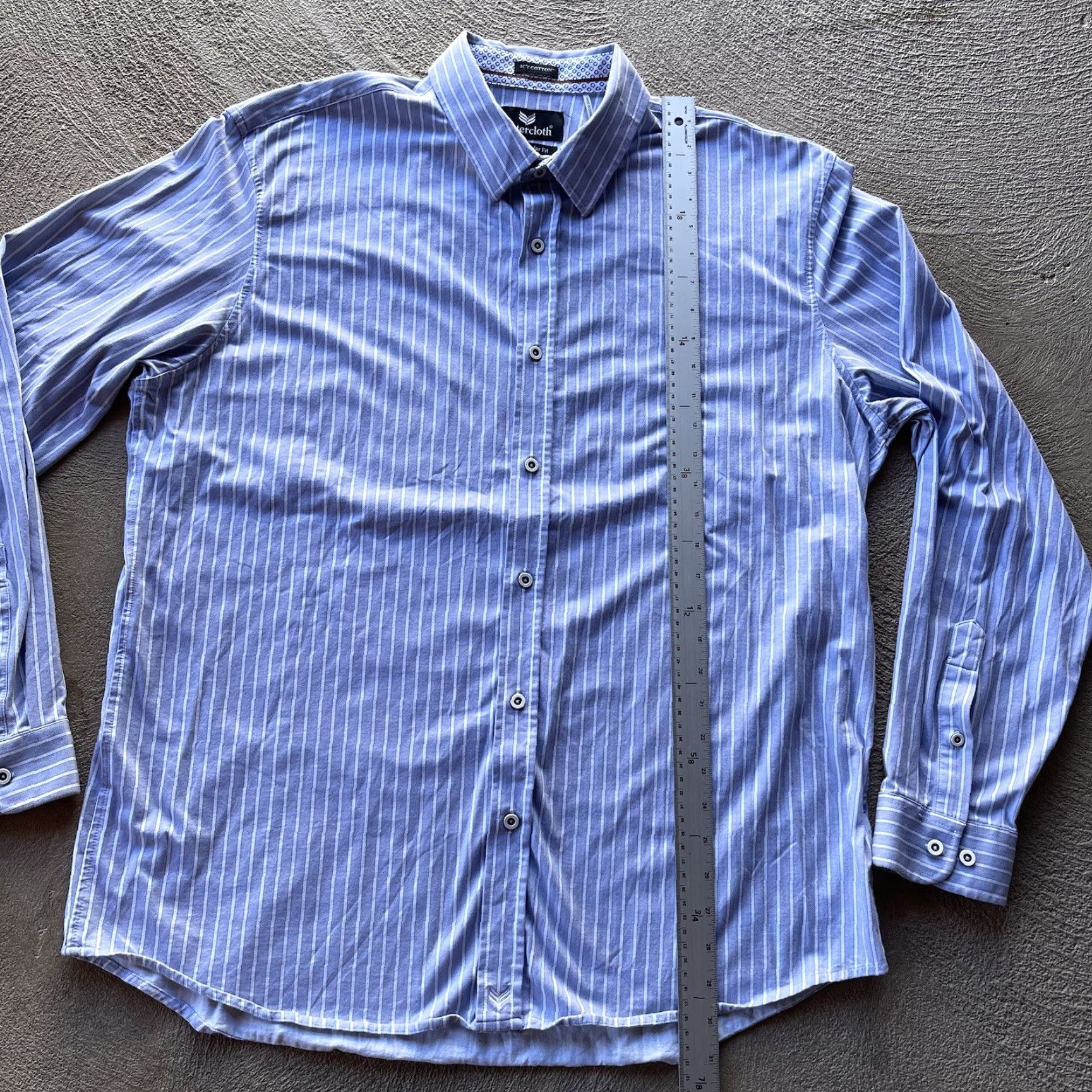 Vintage Buttercloth Shirt Mens 2XL Blue Button-Up Icy Cotton Stretch Preppy Career Size US XXL / EU 58 / 5 - 7 Thumbnail