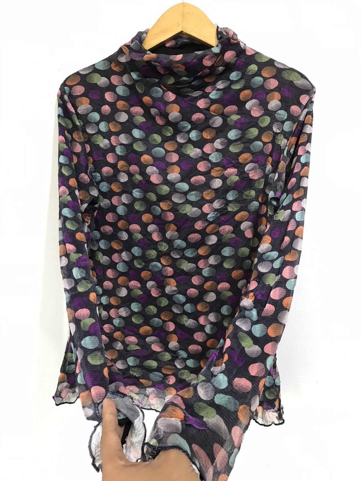 Issey Miyake Undefined transparent Mesh top Long sleeve Size US M / EU 48-50 / 2 - 3 Thumbnail