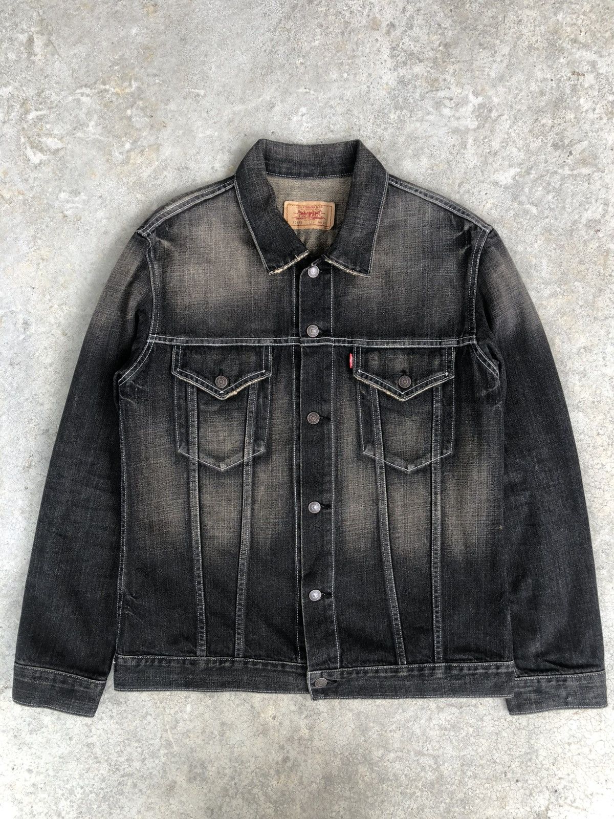 Y2k Levi’s Denim Jacket Mud Wash Distressed