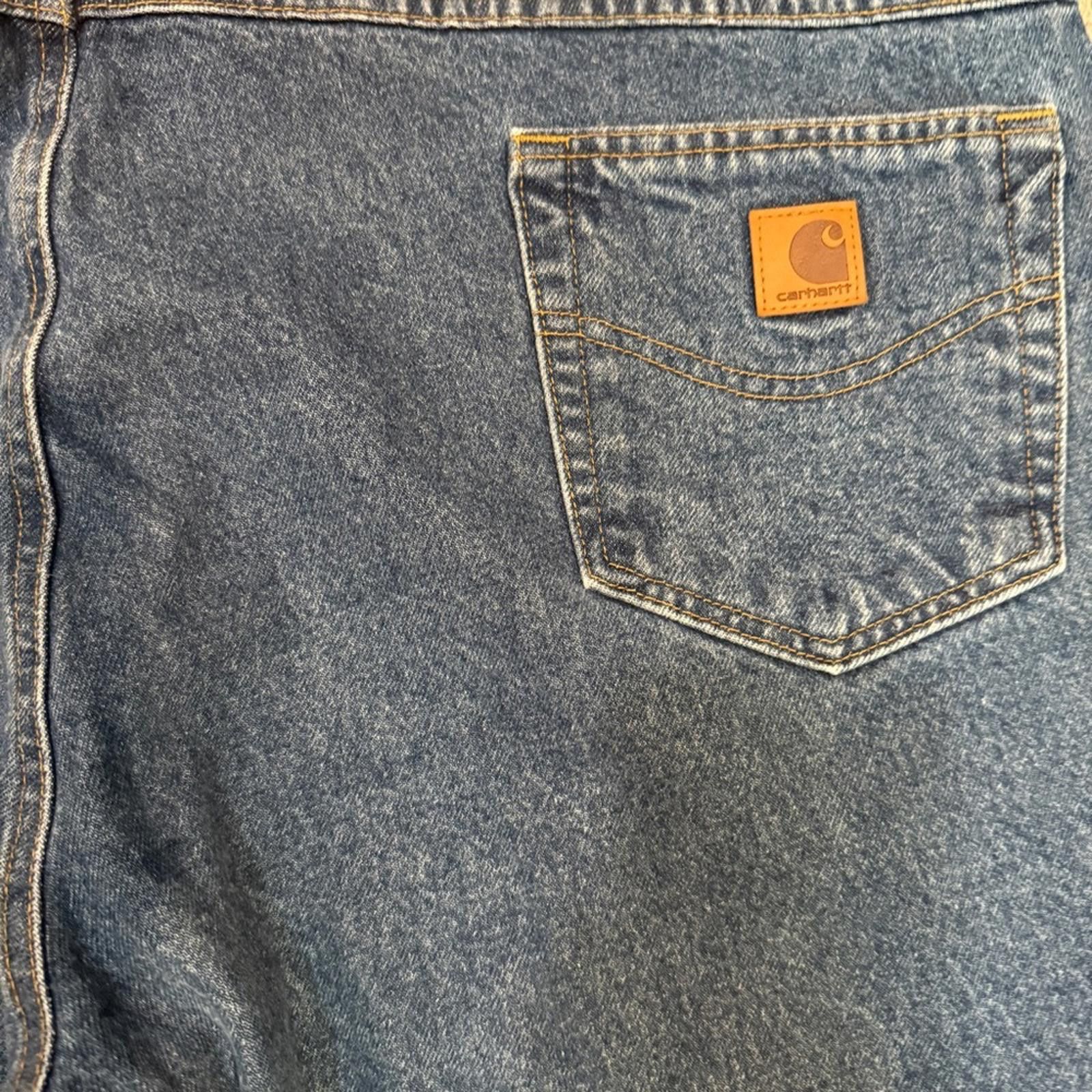 Carhartt Carhartt Men's Relaxed Fit Denim Blue Jeans – 46x28 Size US 44 / EU 60 - 6 Thumbnail
