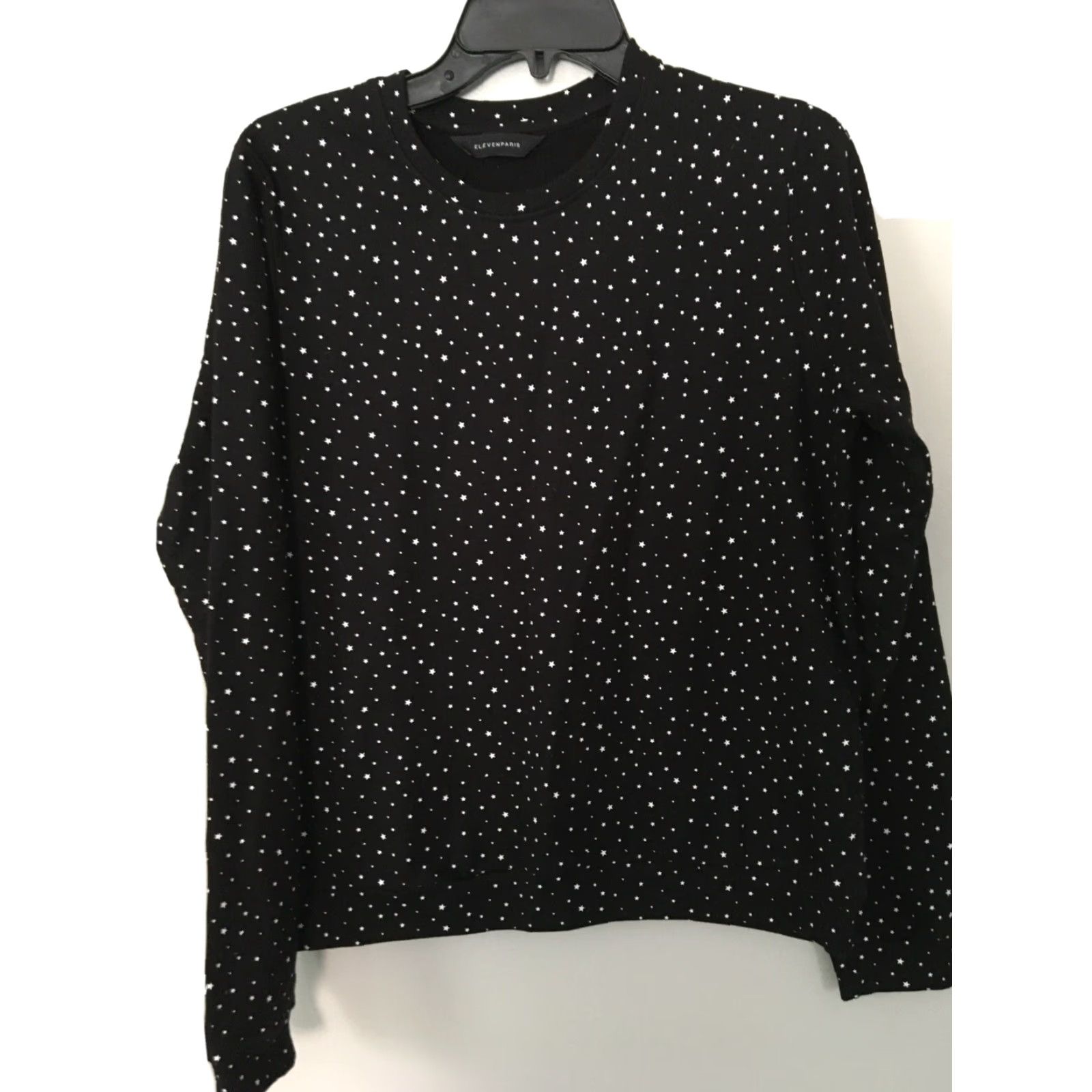 Eleven Paris Eleven Paris Sweatshirt Womens Small Navy Blue Star Print Crew Neck Long Sleeve All Seasons Regular Fit 100% Cotton with Logo Size S / US 4 / IT 40 - 2 Thumbnail