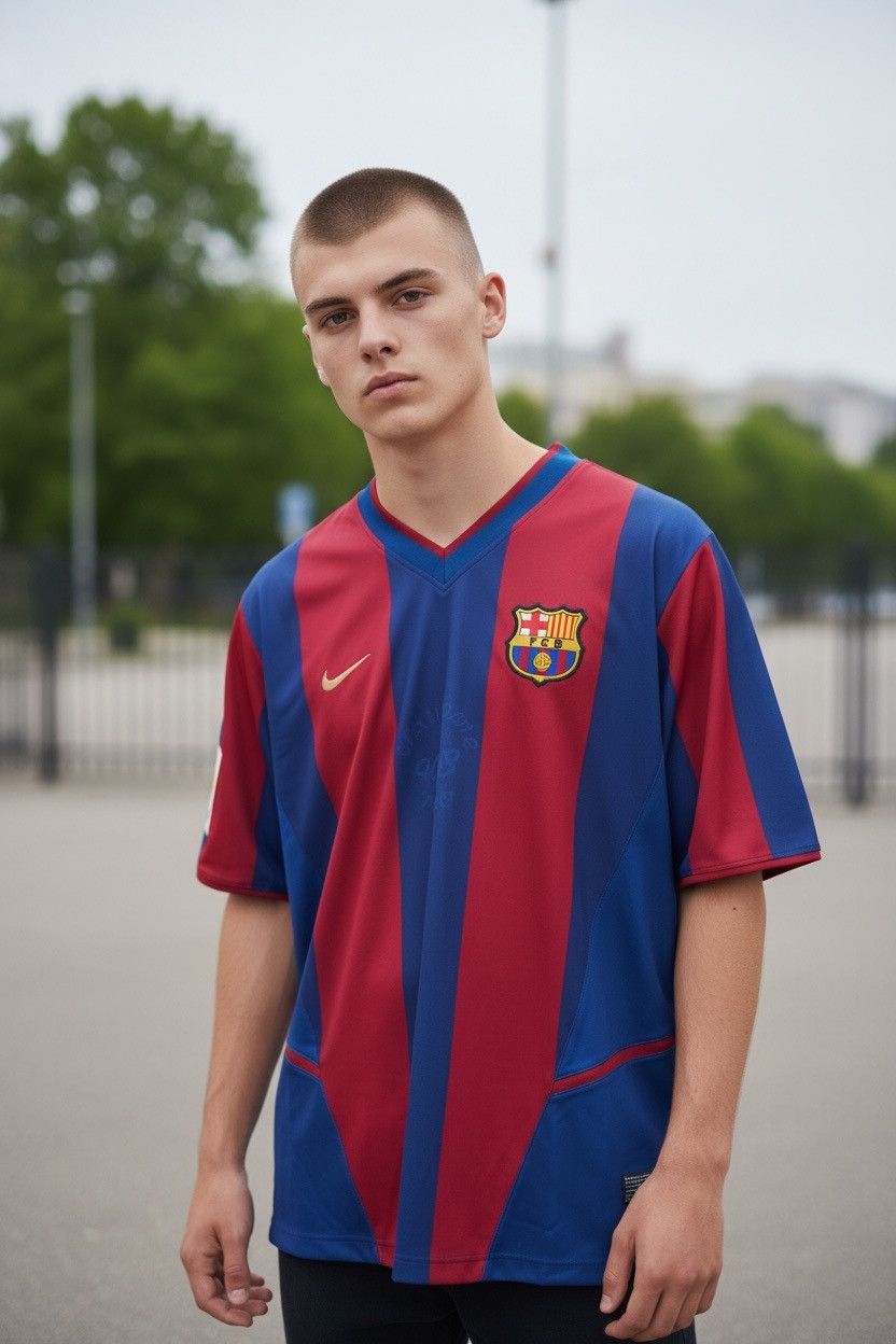 Nike Vintage nike Barcalona 2003 soccer jersey nice design Size US L / EU 52-54 / 3 - 1 Thumbnail