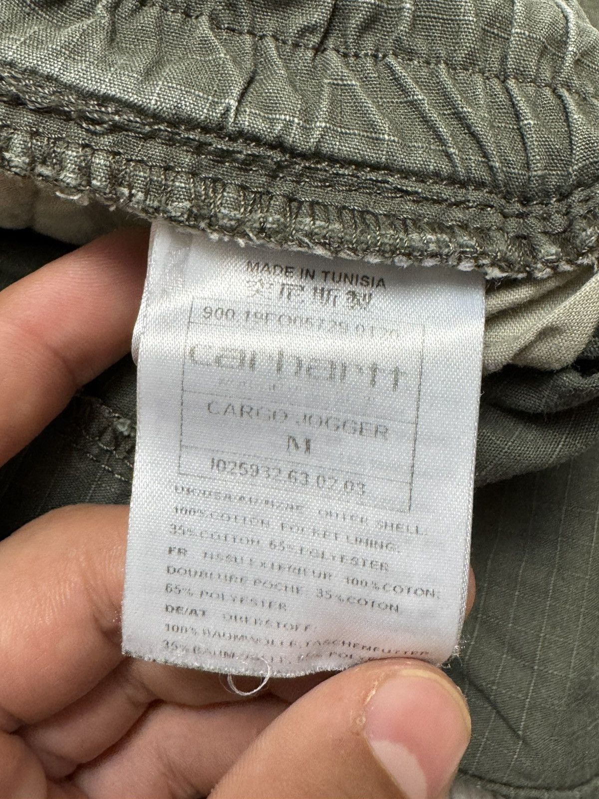 Carhartt × Vintage Carhartt Vintage Baggy Pants Khaki Track Center Logo Y2K Size US 38 / EU 54 - 9 Thumbnail
