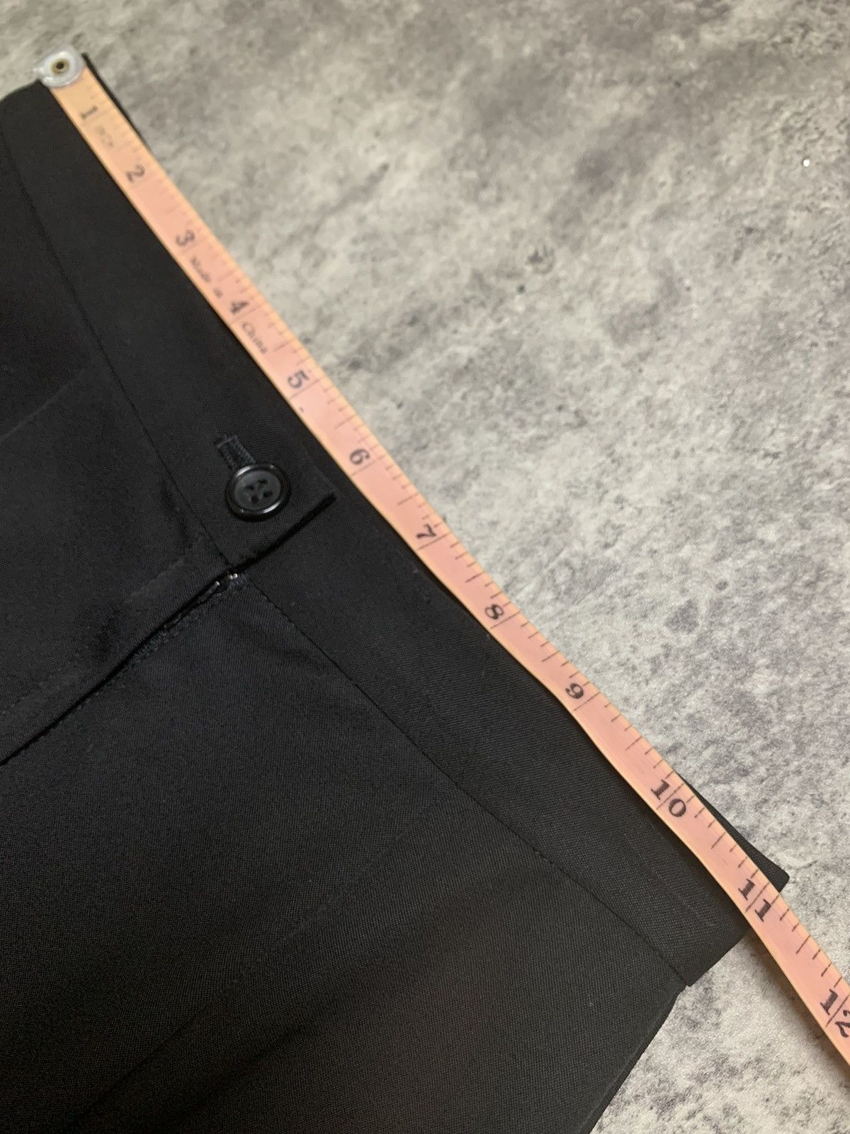 Yohji Yamamoto Iconic Yohji Yamamoto + Noir Black Wool Skirt Single Pocket Size 22" - 11 Thumbnail
