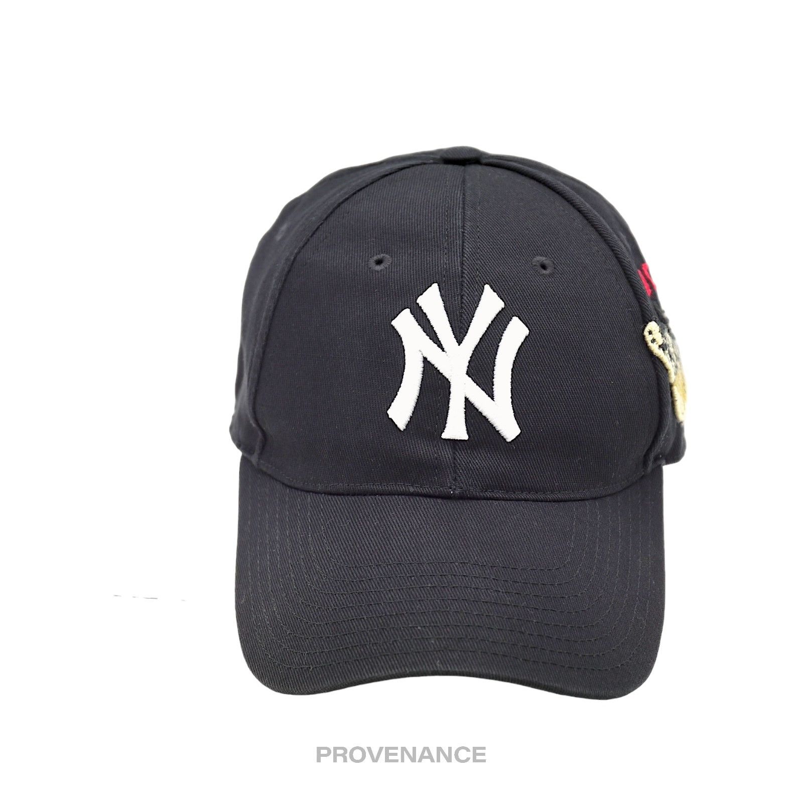Gucci 🔴 Gucci x NY Yankees Embroidered Hat Cap - Black with Moth Size ONE SIZE - 2 Thumbnail