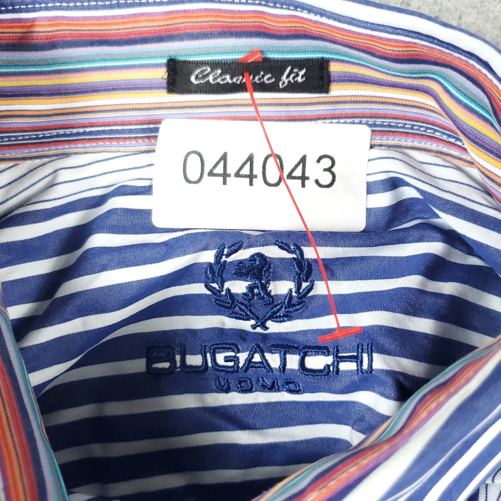 BUGATCHI Bugatchi Uomo Blue Striped Button-Up Shirt Mens Medium Long Sleeve Classic Fit Size US M / EU 48-50 / 2 - 7 Thumbnail