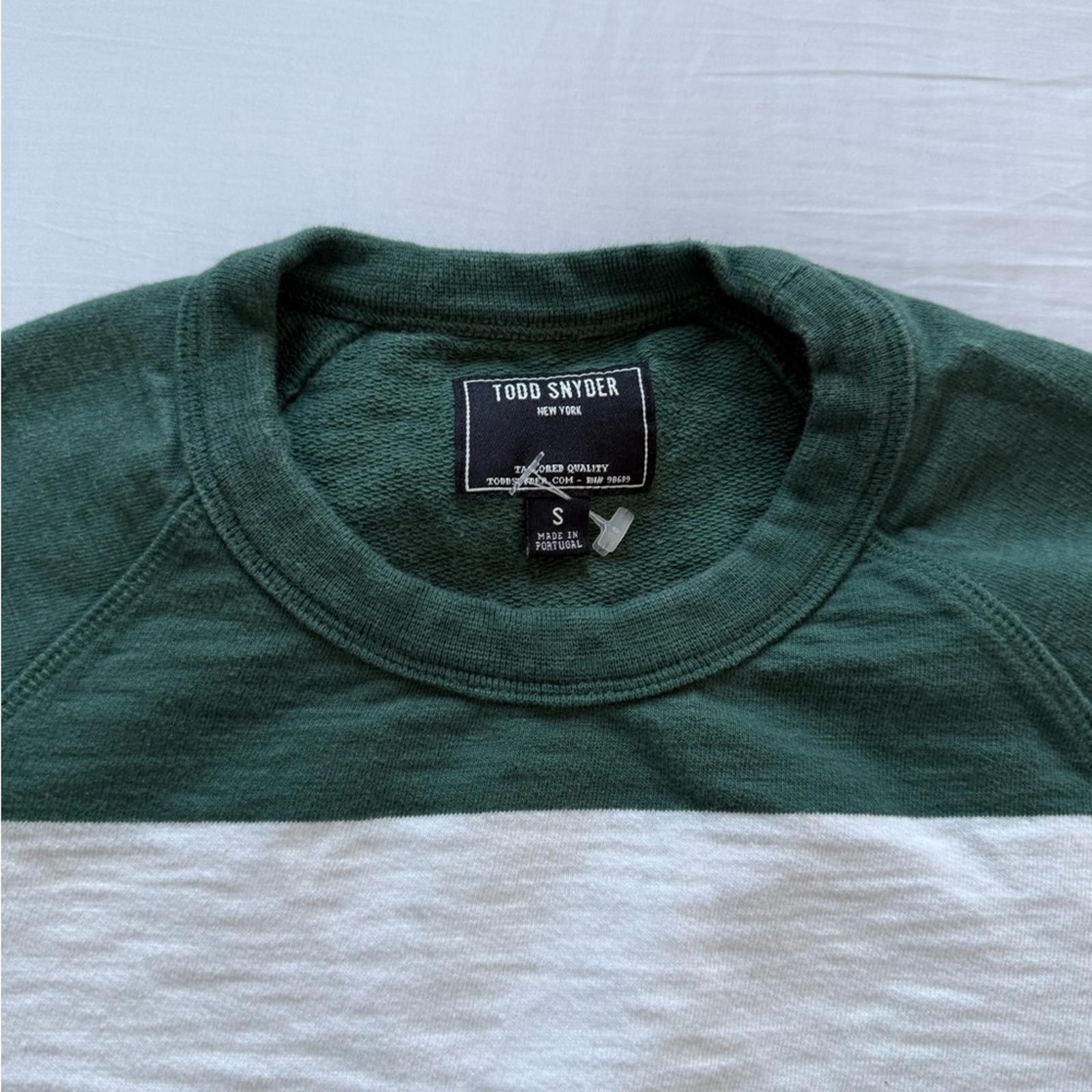 J.Crew Green and White Striped Sweater Size US S / EU 44-46 / 1 - 2 Thumbnail