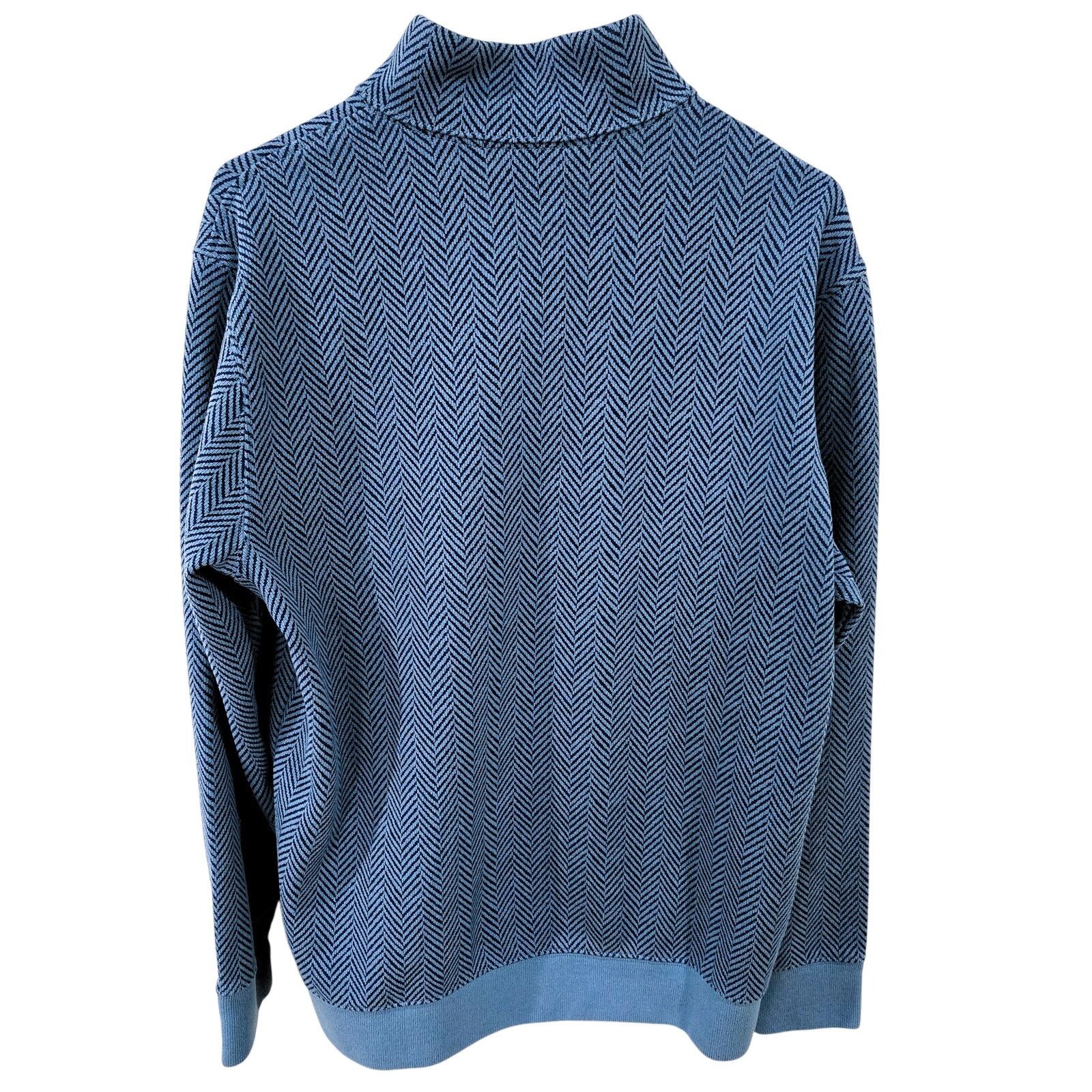 Lands' End Lands' End Sz Large Blue Pullover 1/4 Zip Knit 100% Cotton Size US L / EU 52-54 / 3 - 5 Thumbnail