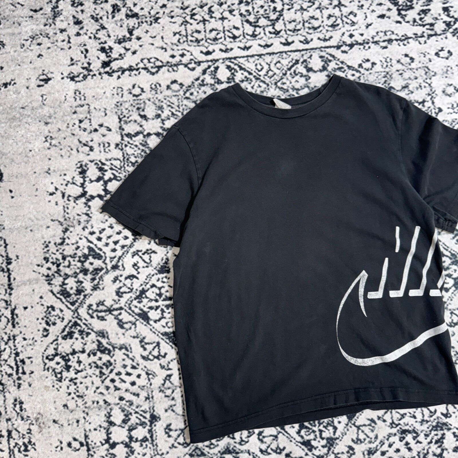 Nike × Vintage Nike Gray Cotton T-Shirt Size XL Spellout Center Swoosh 90s Size US XL / EU 56 / 4 - 4 Thumbnail