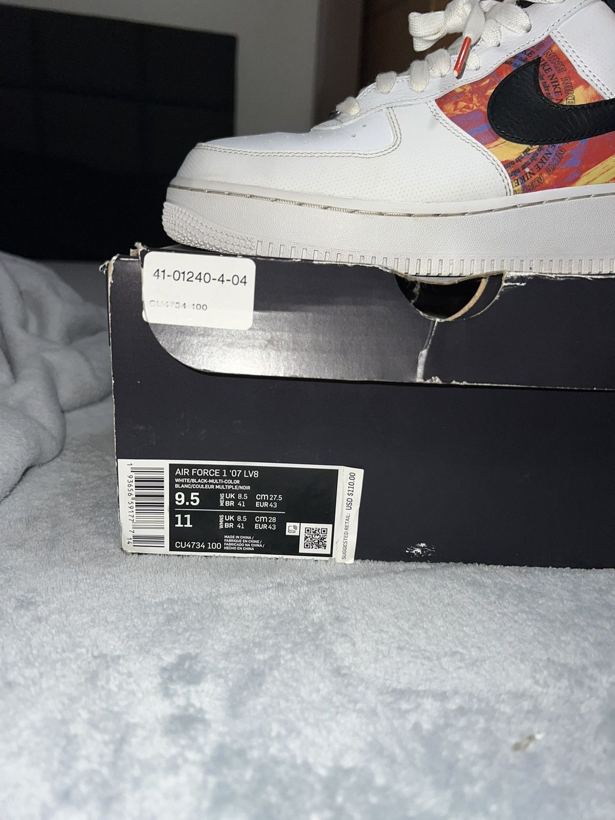 Nike Air Force 1 Vintage Mosaic White Size US 9.5 / EU 42-43 - 5 Thumbnail