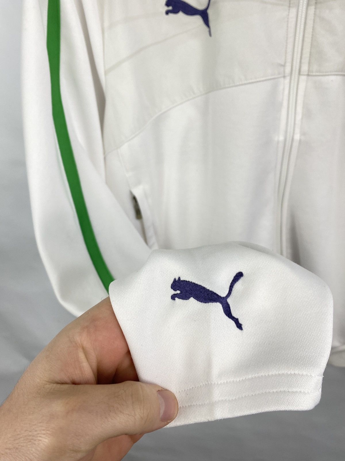 Puma 🇮🇹 Vintage Y2K Puma Italy Soccer Jersey Zip Hoodie Retro Rare Size US L / EU 52-54 / 3 - 9 Thumbnail