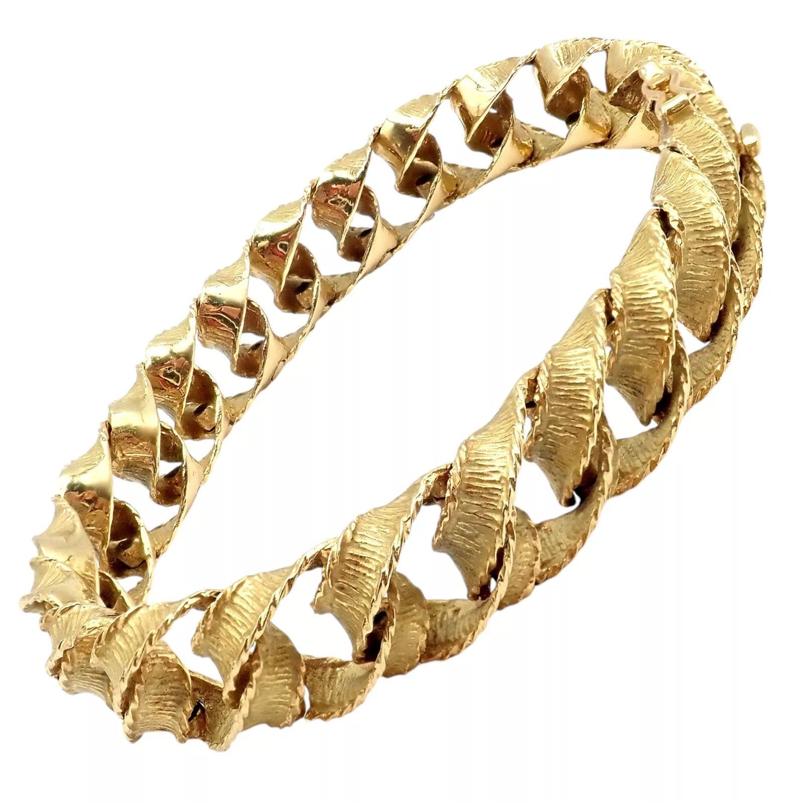 Tiffany & Co. 18k Yellow Gold France Ribbon Curb Bracelet 1987 Size ONE SIZE - 8 Thumbnail