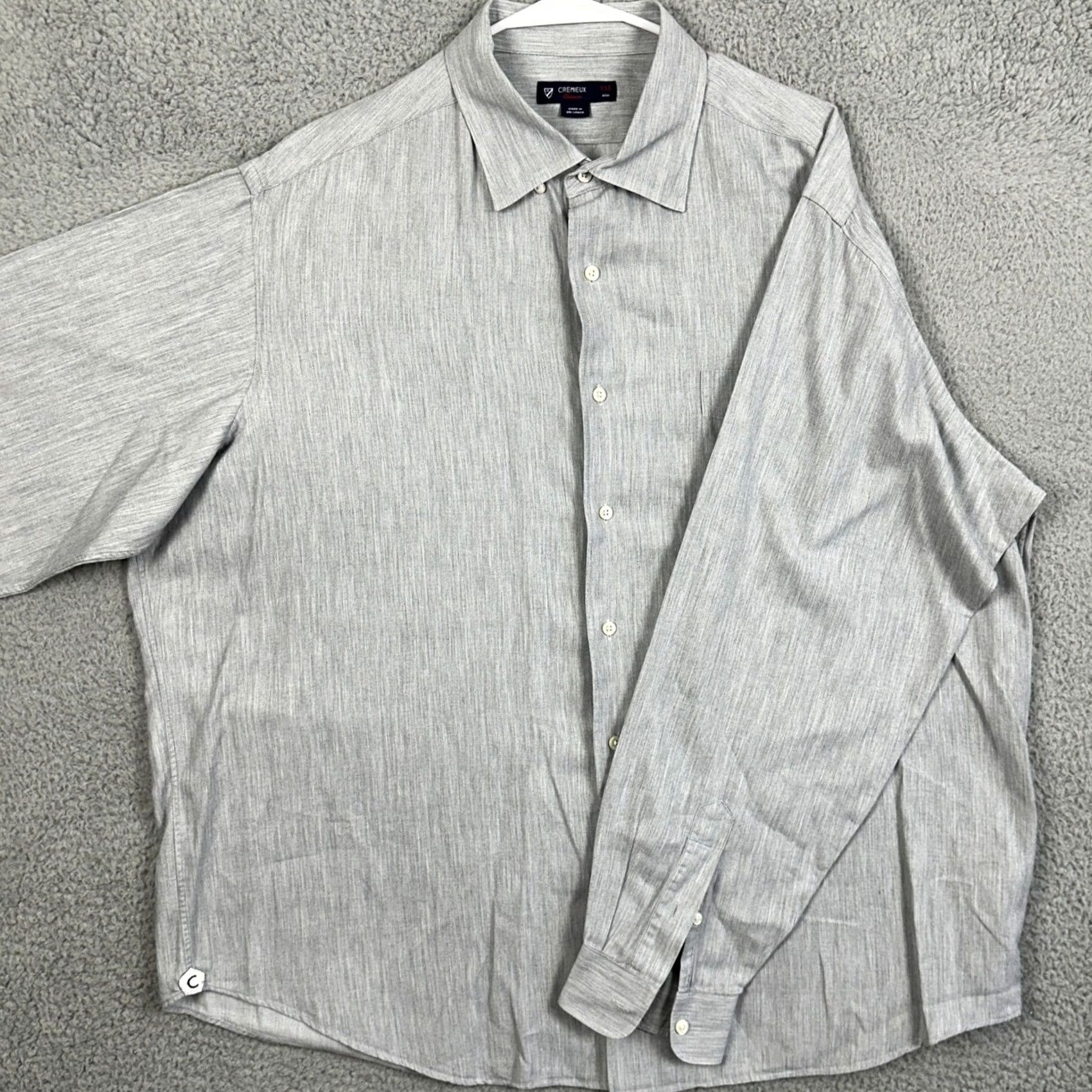 Cremieux Cremieux Shirt Button Up Mens 2XL Gray Classic Long Sleeve Casual Authentic EUC Size US XXL / EU 58 / 5 - 2 Thumbnail