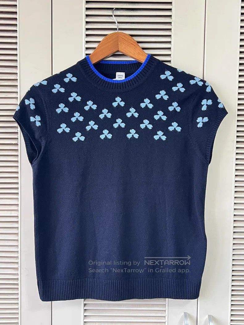 Hermes Hermes Women's Knitted Short Sleeve Size XS / US 0-2 / IT 36-38 - 1 Thumbnail