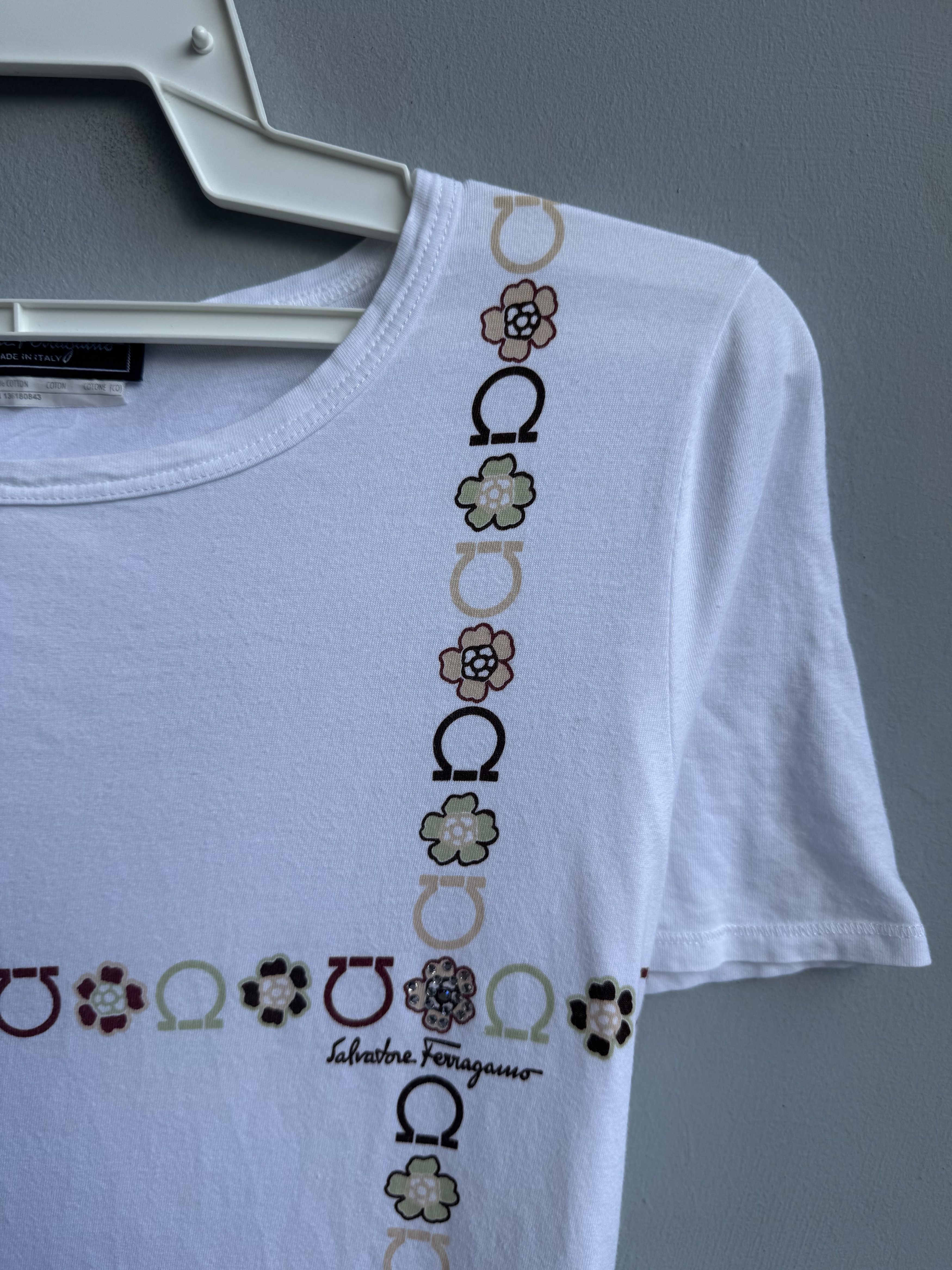 Salvatore Ferragamo Salvatore Ferragamo Logo Jeweled Shirt Size M / US 6-8 / IT 42-44 - 2 Thumbnail