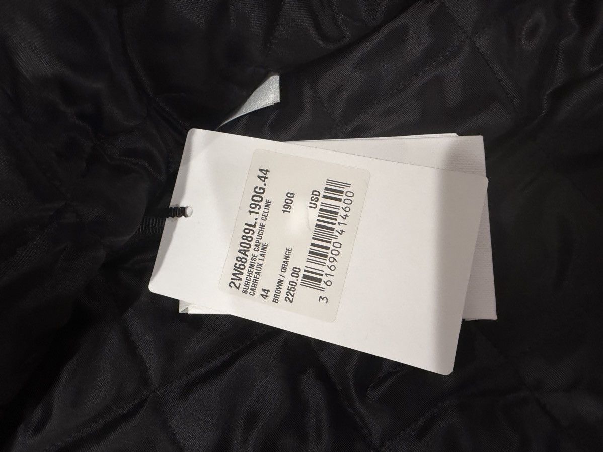Celine CELINE Hooded Overshirt in Checked Wool Size US S / EU 44-46 / 1 - 7 Thumbnail