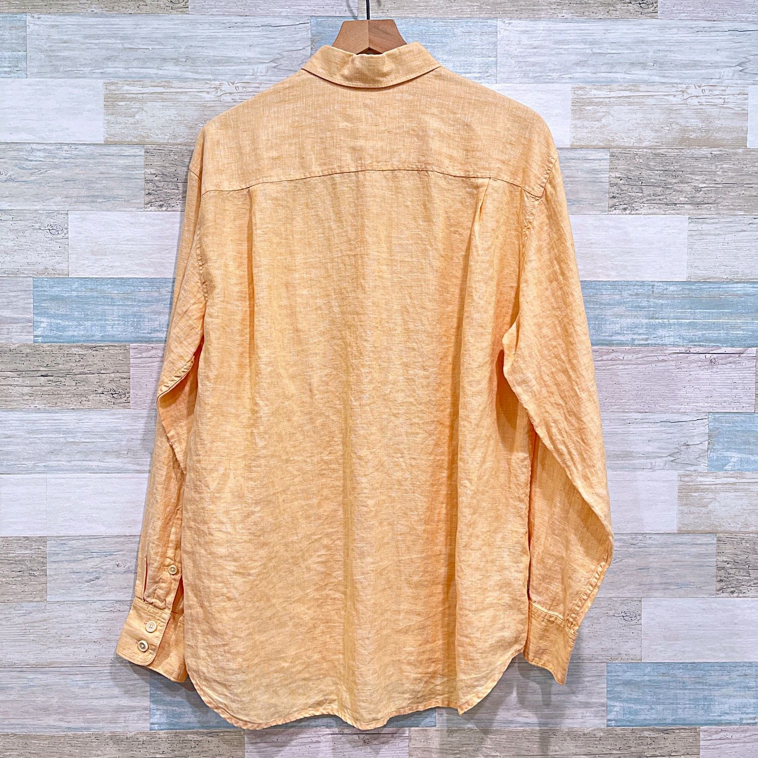Tommy Bahama Tommy Bahama 100% Linen Shirt Orange Long Sleeve Vacation M Size US M / EU 48-50 / 2 - 4 Thumbnail