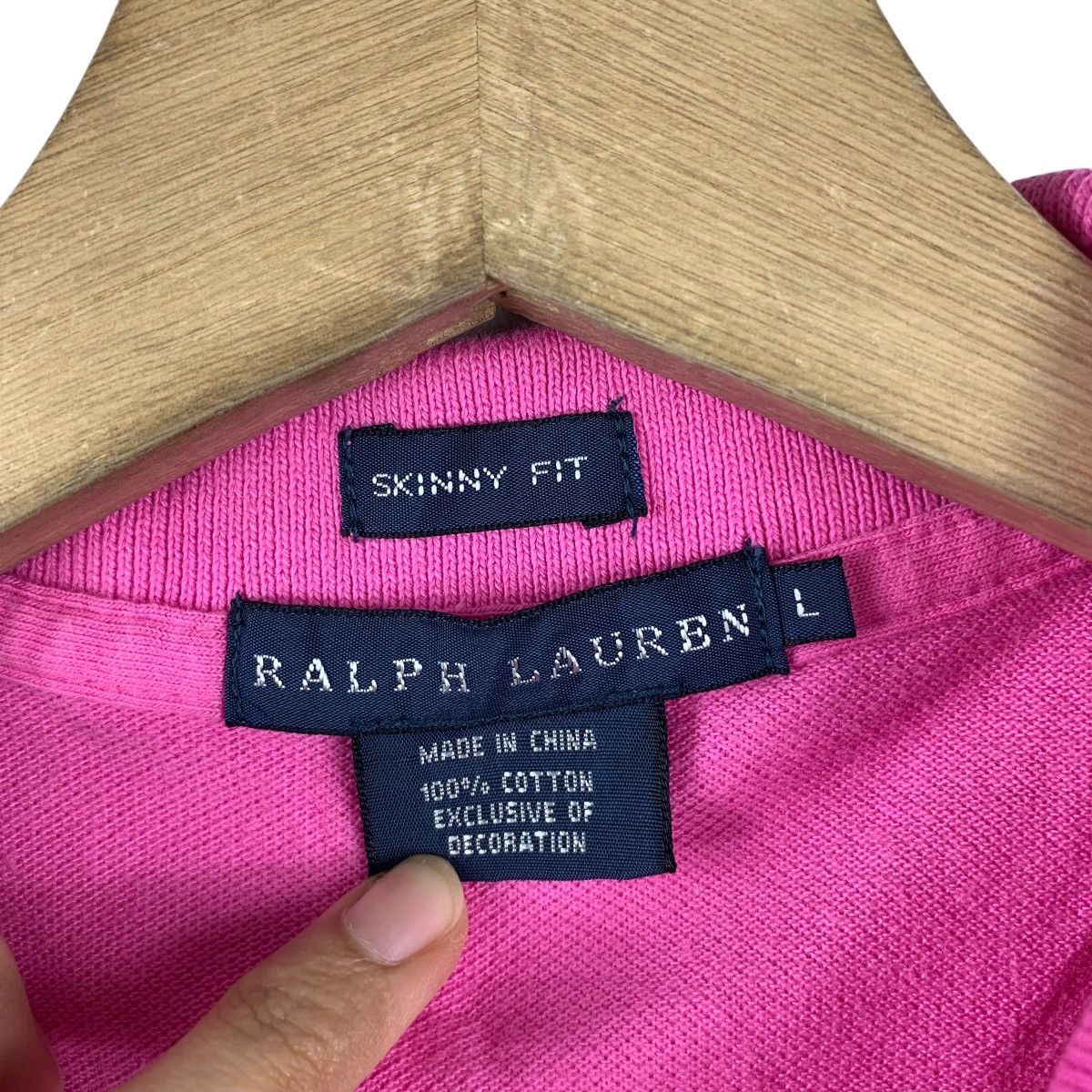 Polo Ralph Lauren Vintage RALPH LAUREN Small Pony Skinny Fit Polo Tee Shirt Size L / US 10 / IT 46 - 7 Thumbnail