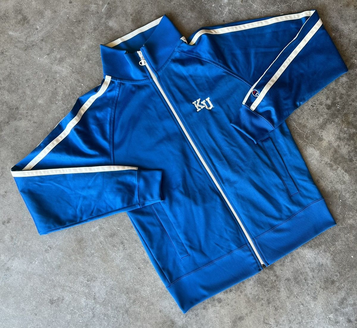 Champion × Vintage Kansas City Jayhawks x Champion Zip Up Jacket Size Medium Size US M / EU 48-50 / 2 - 1 Thumbnail