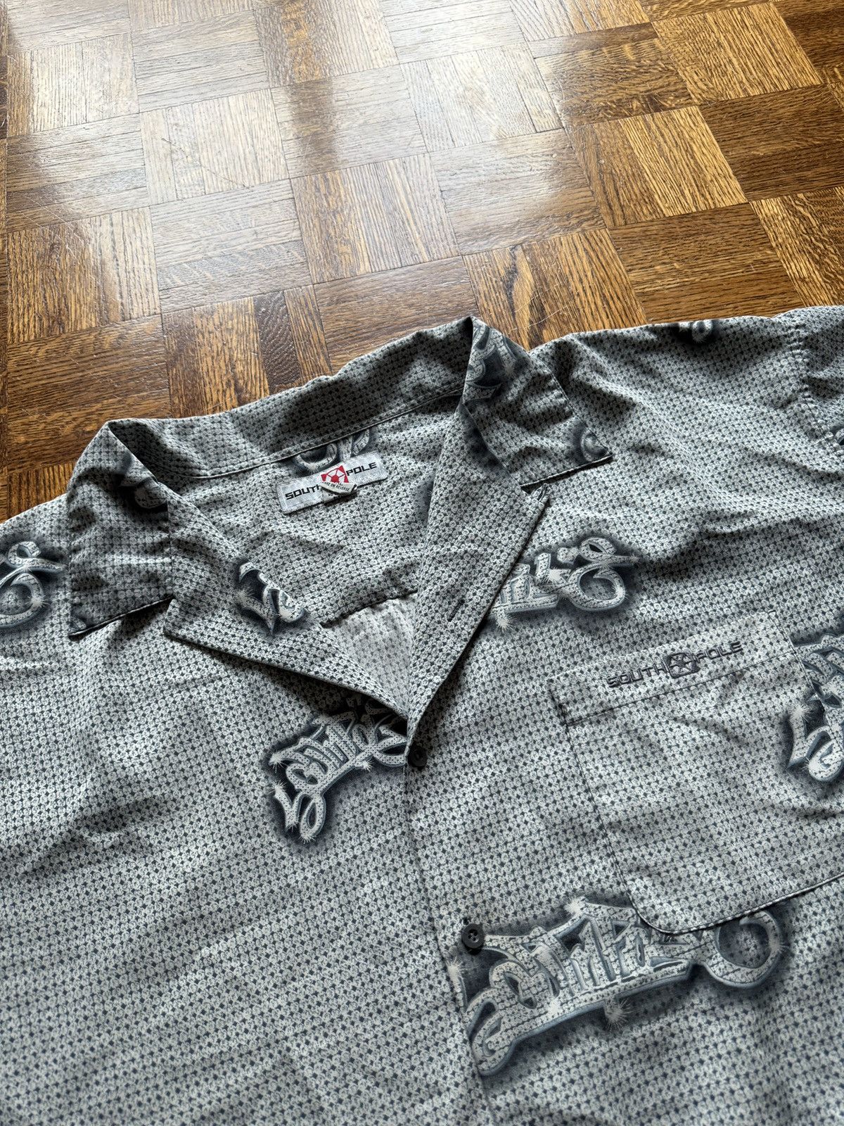 Southpole Vintage Southpole AOP Camp Collar Button Up Shirt 4XL Size US XXL / EU 58 / 5 - 4 Thumbnail