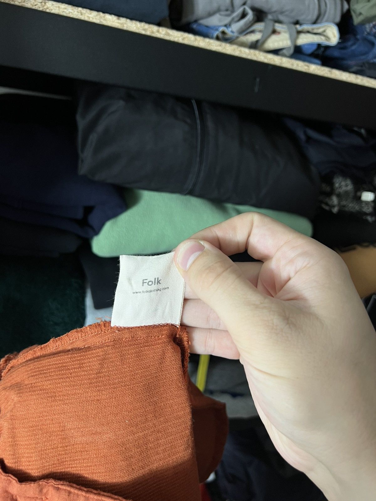 Folk 🍑 Folk Corduroy Chino Pants — Rust Orange — Size 5 (≈ W34) Size US 34 / EU 50 - 8 Thumbnail