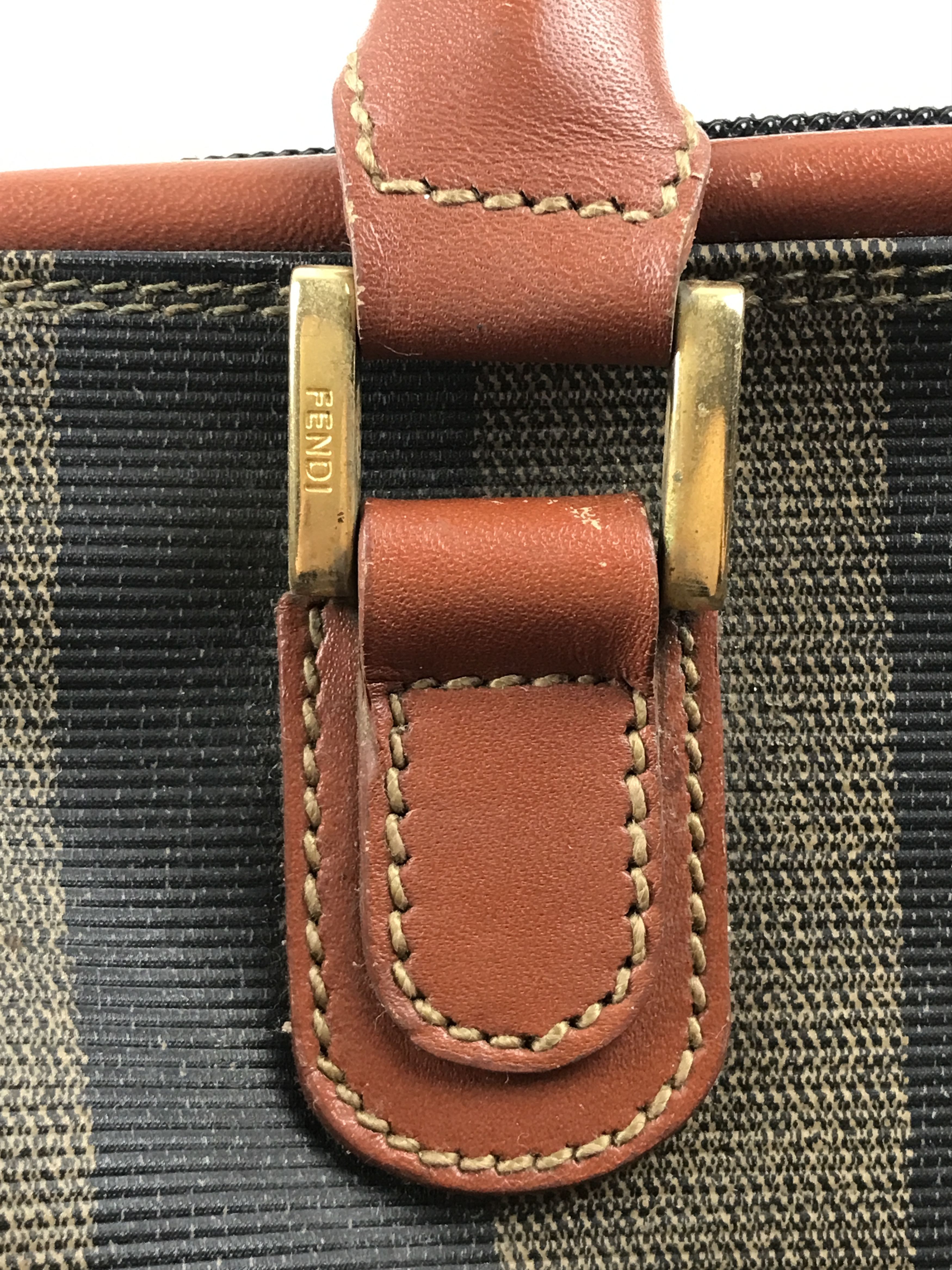 Fendi × Vintage Vintage Fendi Pequin Stripe Boston Bag Size ONE SIZE - 15 Thumbnail