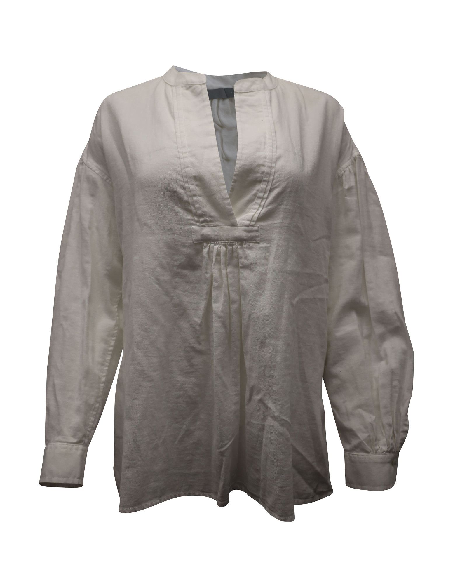 Vince Vince Long Sleeve Blouse in White Cotton Size XS / US 0-2 / IT 36-38 - 1 Thumbnail
