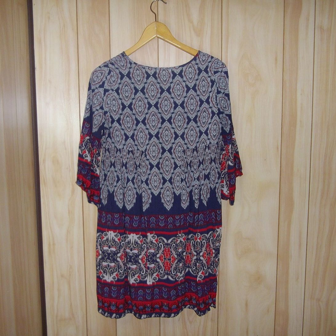 Other Umgee Multicolor Geometric 3/4 Sleeve Mini A-line Dress S Size S / US 4 / IT 40 - 2 Thumbnail