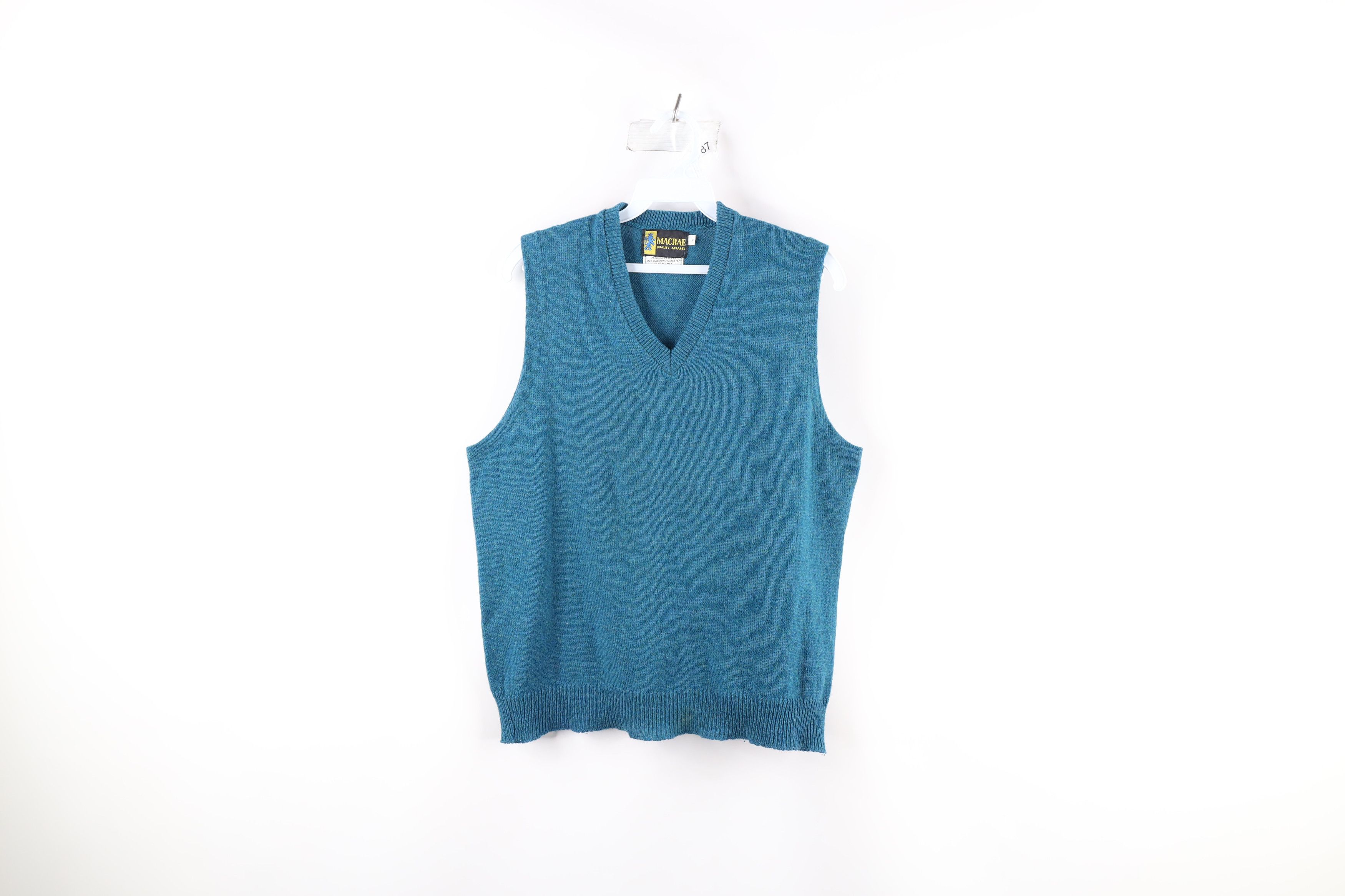 Vintage 50s 60s Streetwear Blank Lambswool Knit Sweater Vest - Main Image